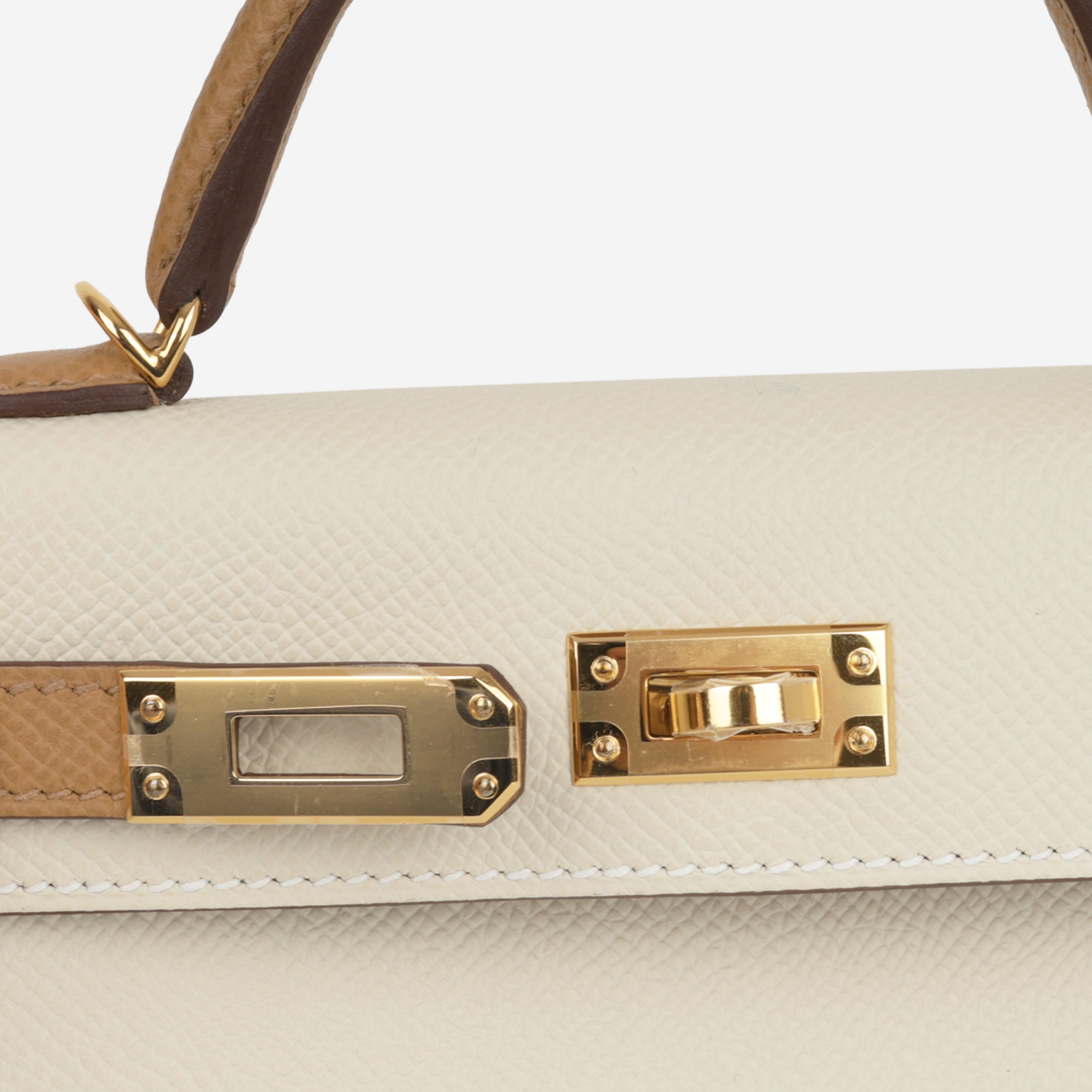 Hermès HSS Mini Kelly - Craie / Biscuit Epsom | Gold Hardware