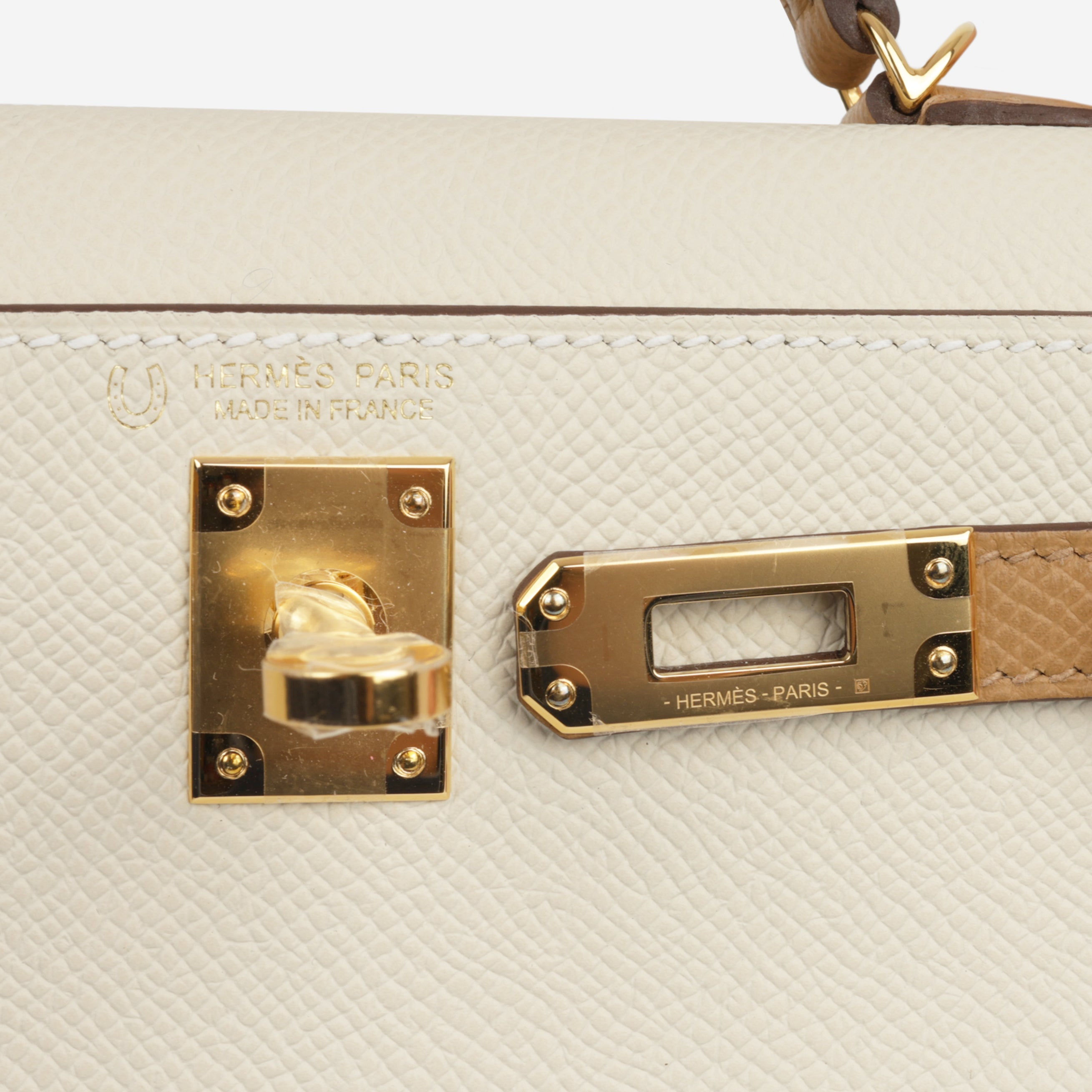 Hermès HSS Mini Kelly - Craie / Biscuit Epsom | Gold Hardware
