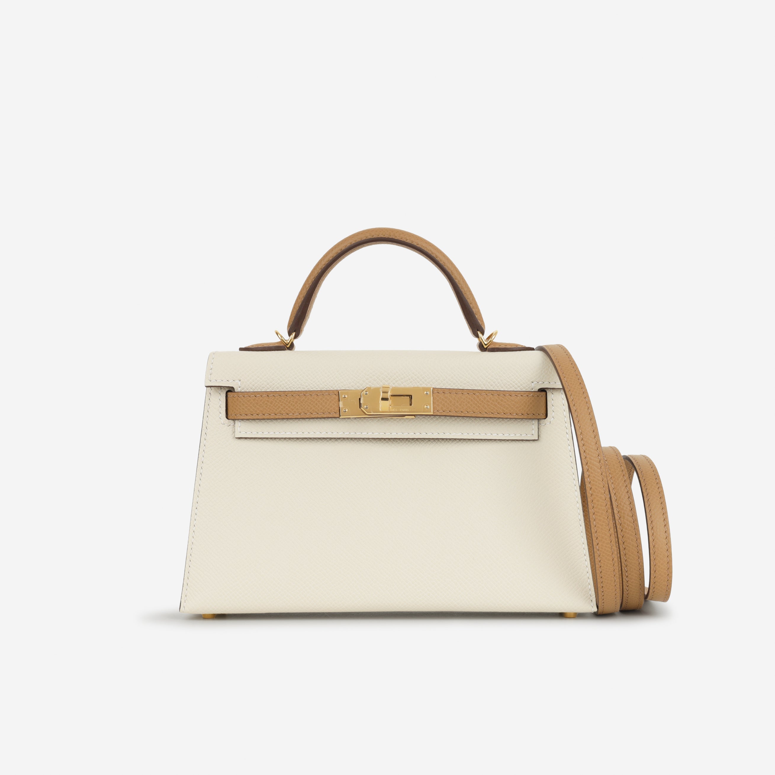 Hermès HSS Mini Kelly - Craie / Biscuit Epsom | Gold Hardware