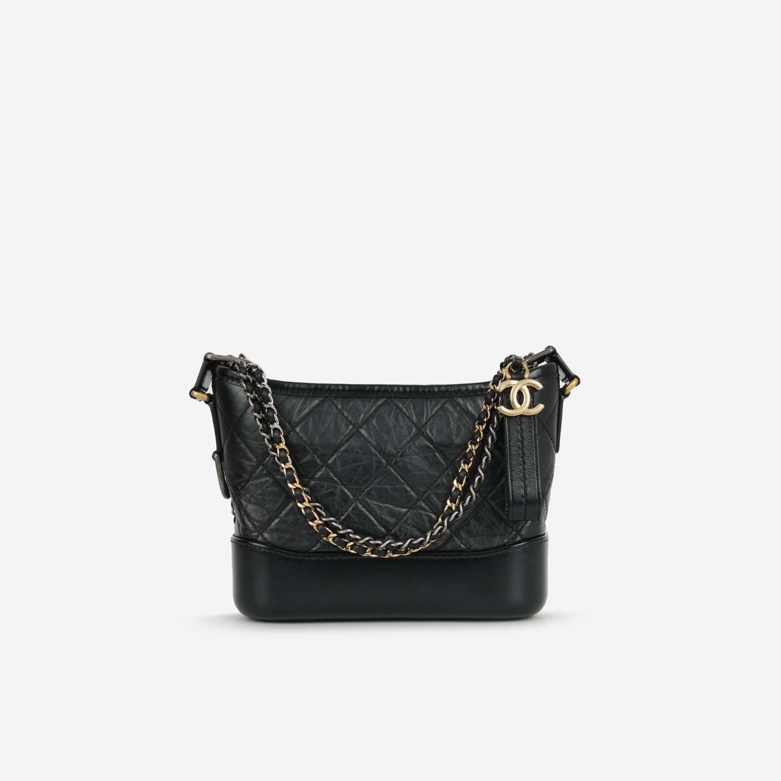 Gabrielle - Small - Black Aged Calfskin | Mixed Hardware