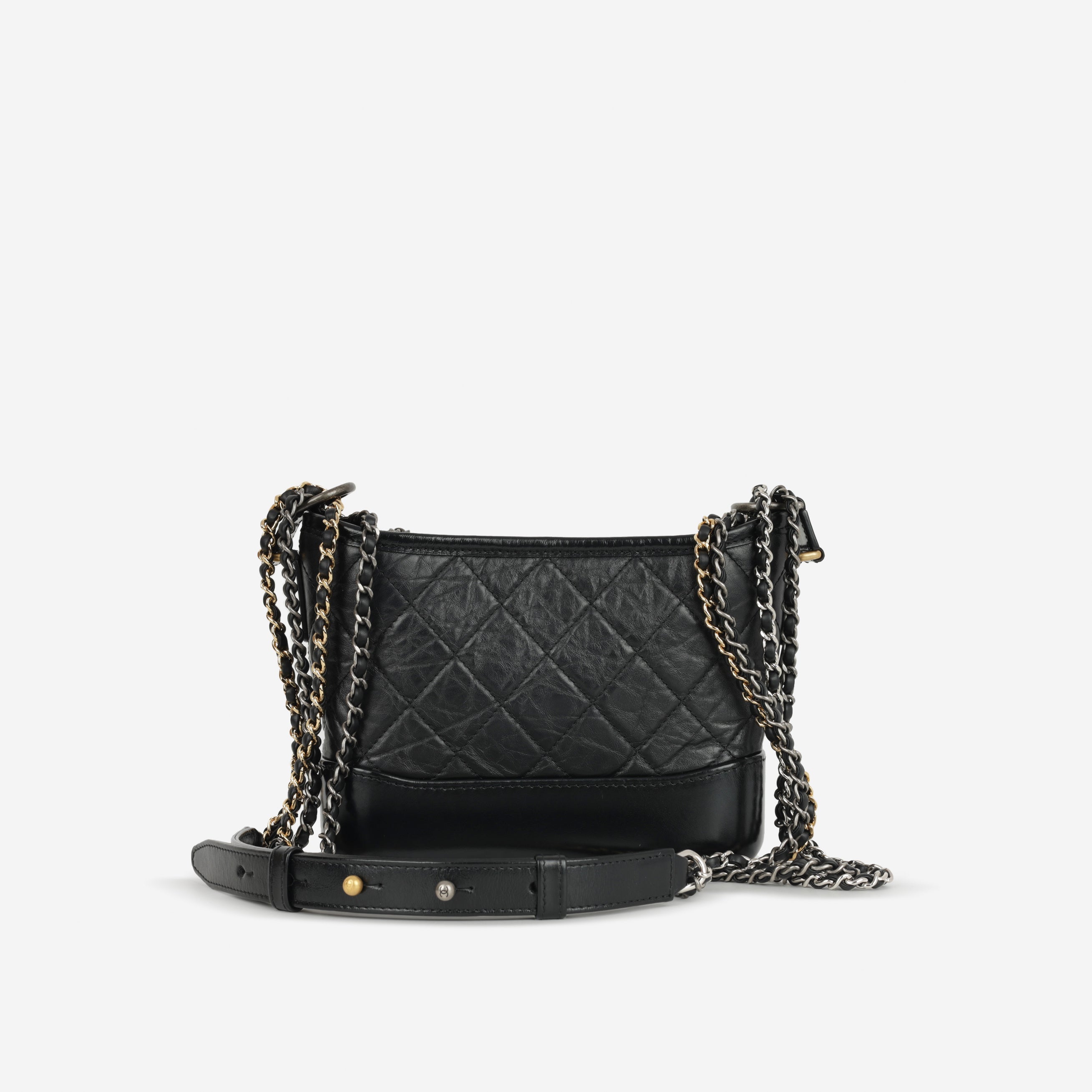 Gabrielle - Small - Black Aged Calfskin | Mixed Hardware