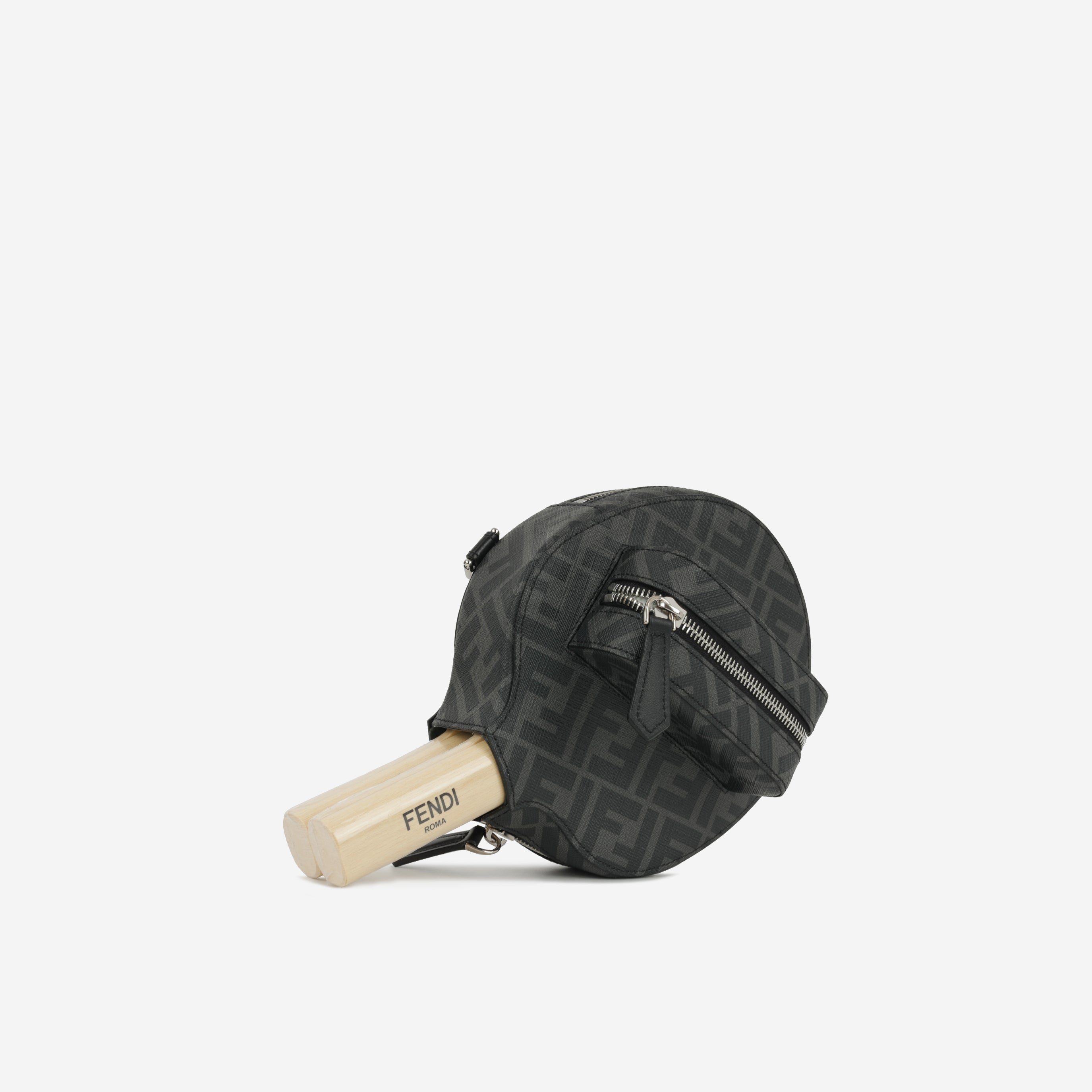 FF Fendi Table Tennis Set - Grained Calfskin / Wood | Silver Hardware