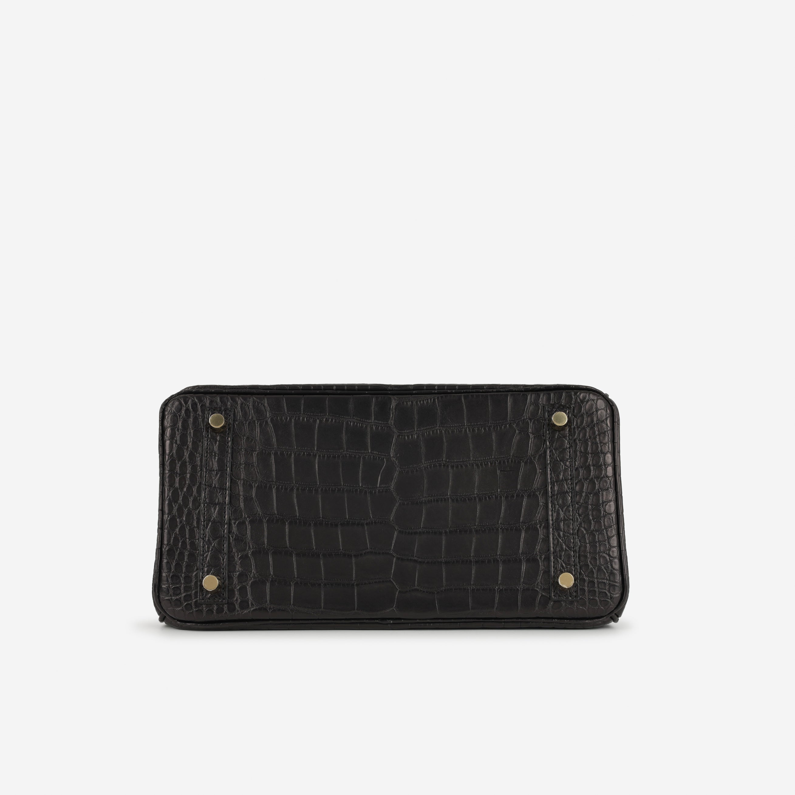 HSS Hermès Birkin 30 - Black Matte Alligator / Orange Interior | Permabrass Hardware