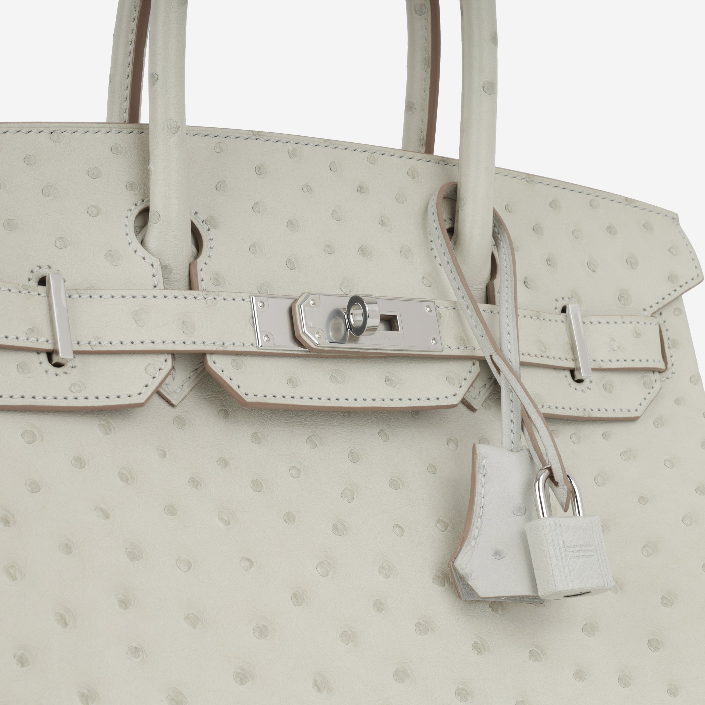 Hermès Birkin 30 - Gris Perle Ostrich | Palladium Hardware