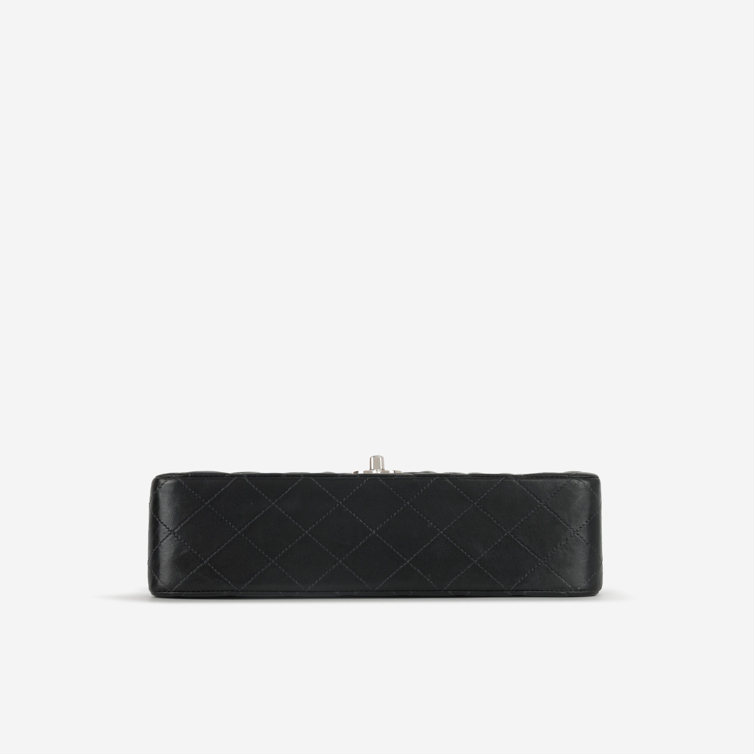 Chanel Medium Classic Flap - Black Lambskin | Silver Hardware