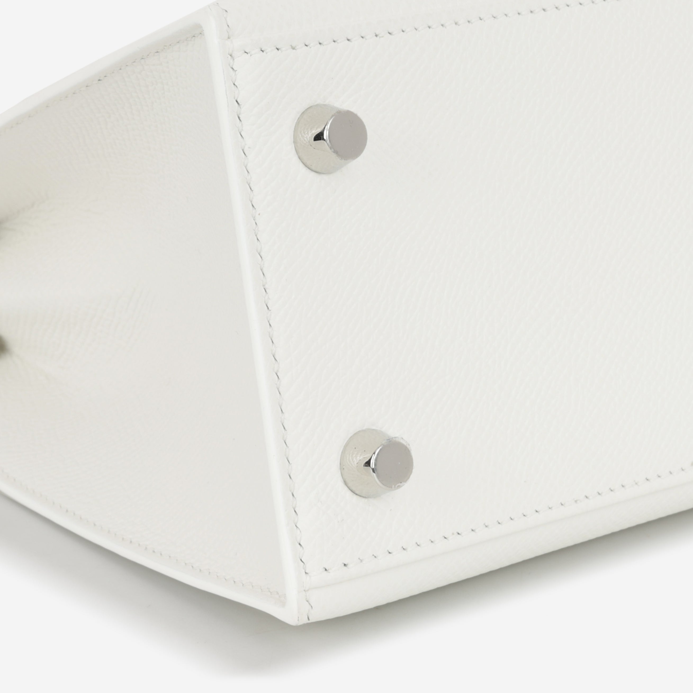 Hermès Kelly 25 - New White Epsom | Palladium Hardware