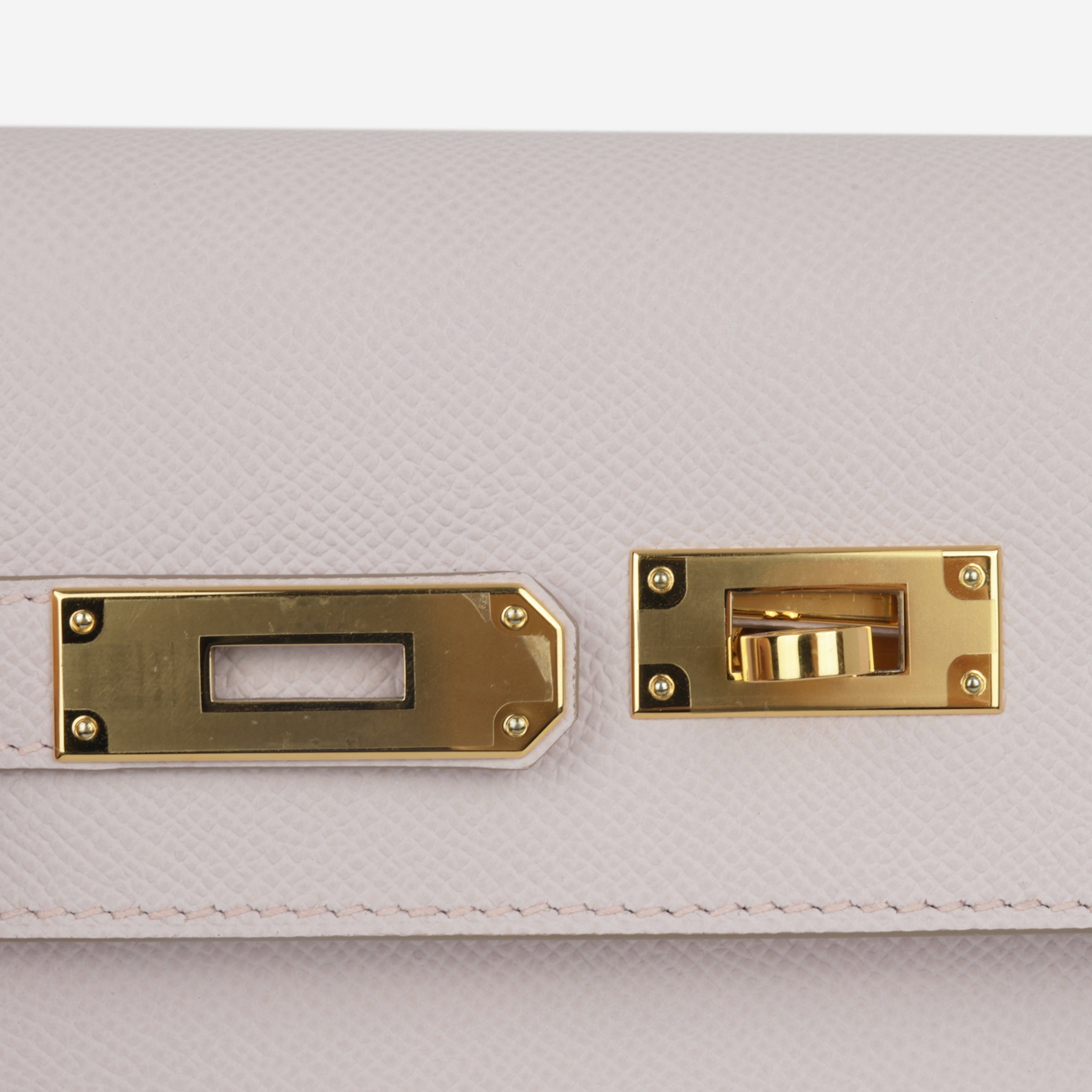 Hermès HSS Kelly Dépêches 25 - Mauve Pale Epsom / Rose Sakura Stitching | Gold Hardware