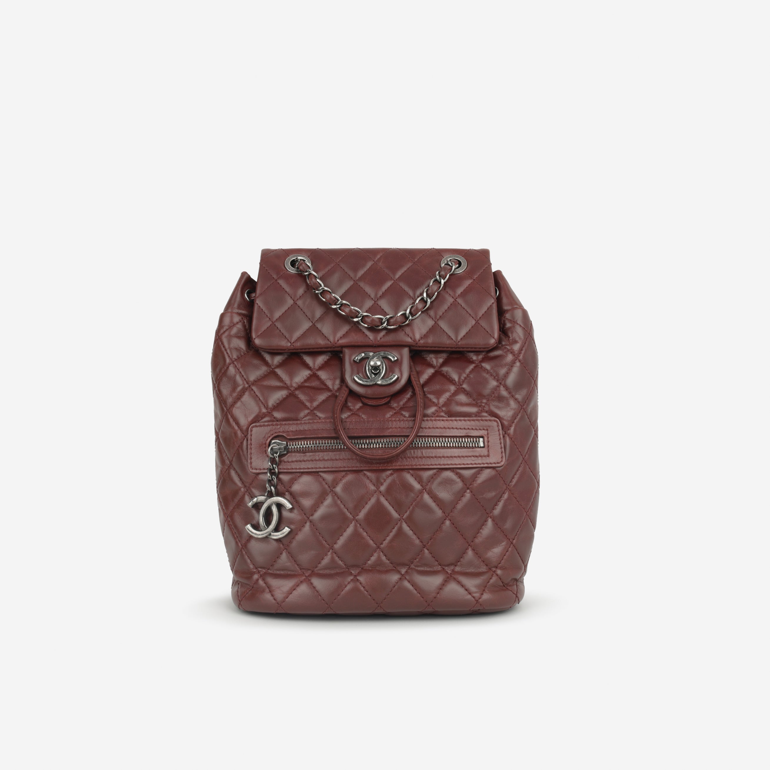 Chanel Mountain Backpack - Burgundy Calfskin | Ruthenium Hardware