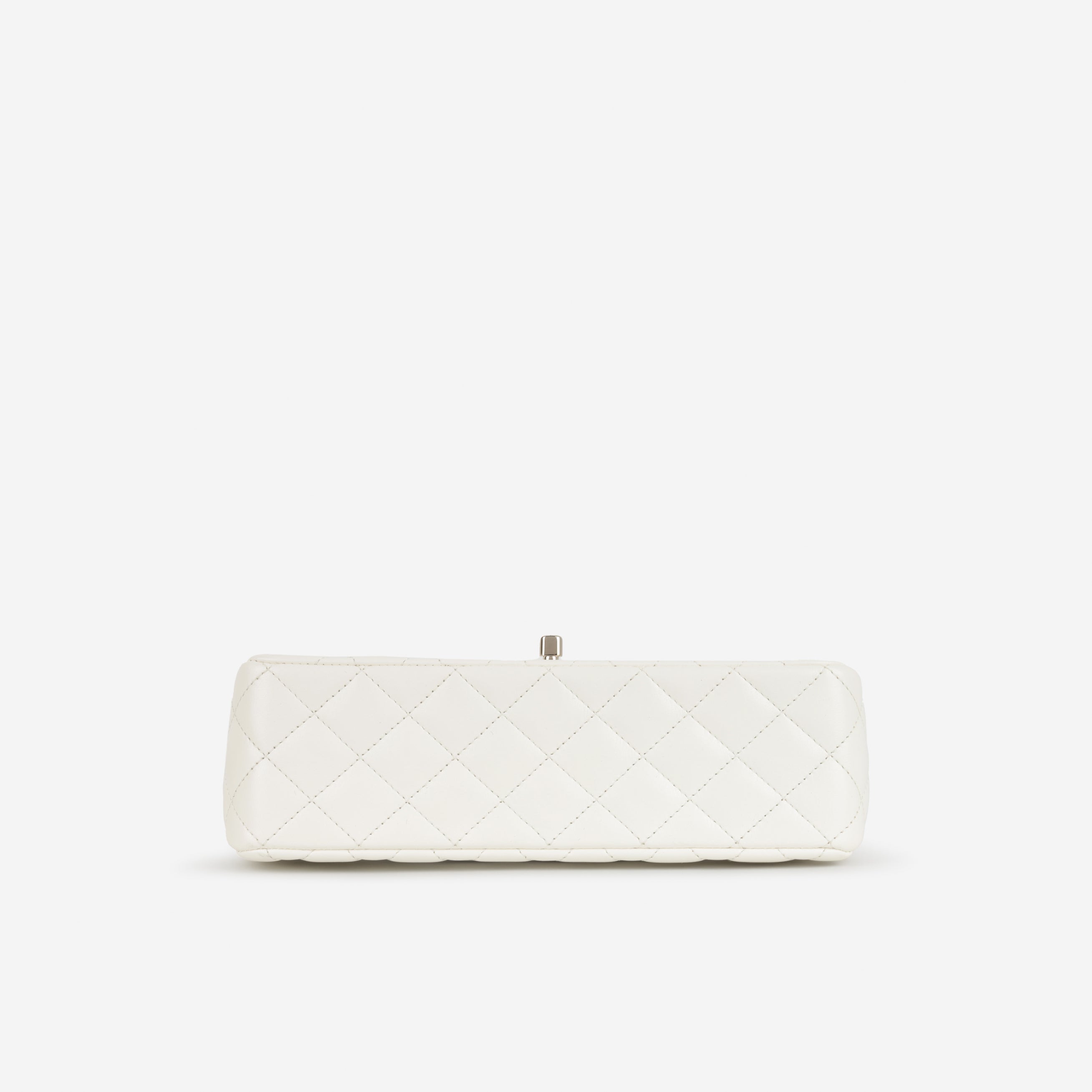 Chanel Mini Top Handle Flap with Strass - Ivory Lambskin  | Champagne Gold Hardware