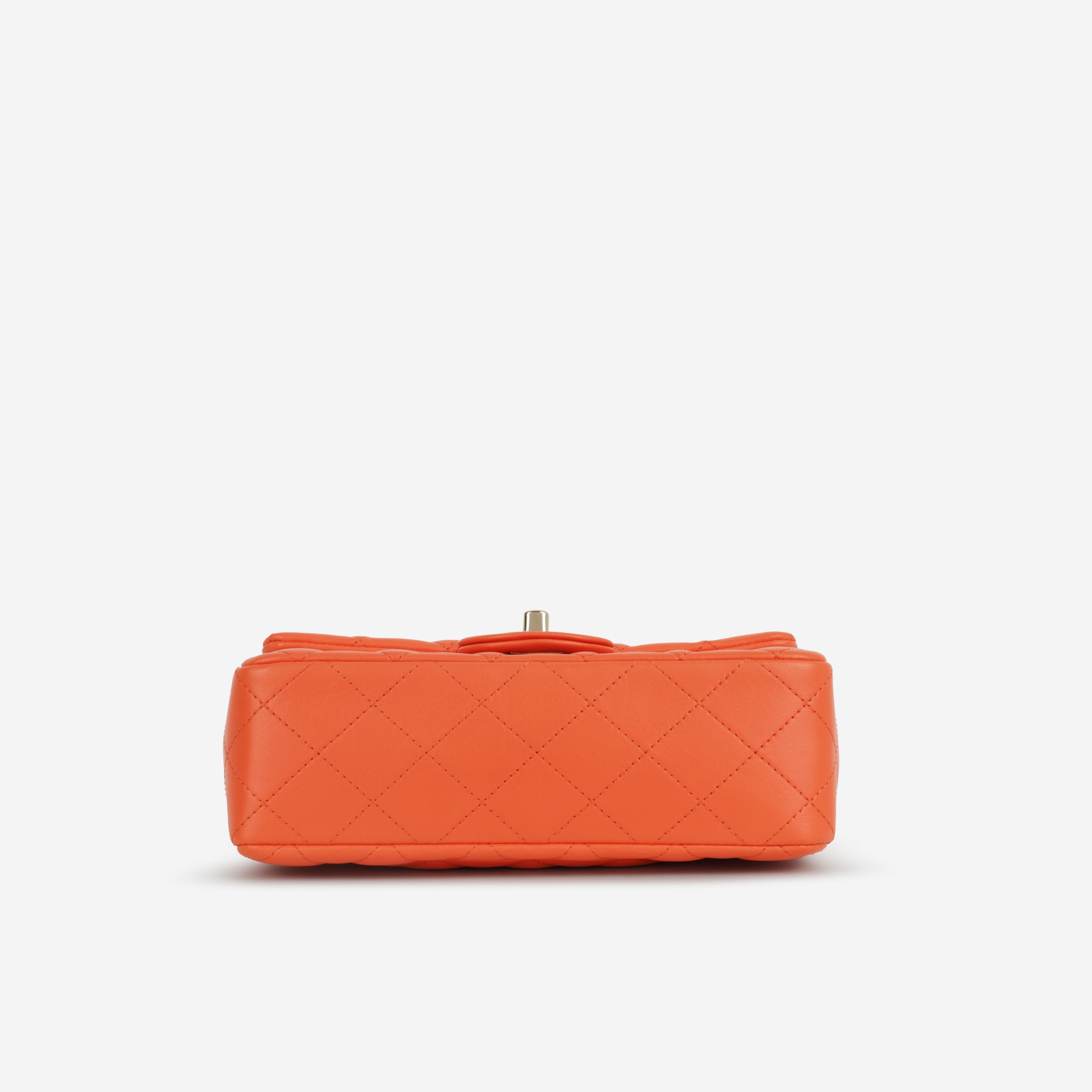Chanel Mini Rectangular - Orange Lambskin | Champagne Gold Hardware