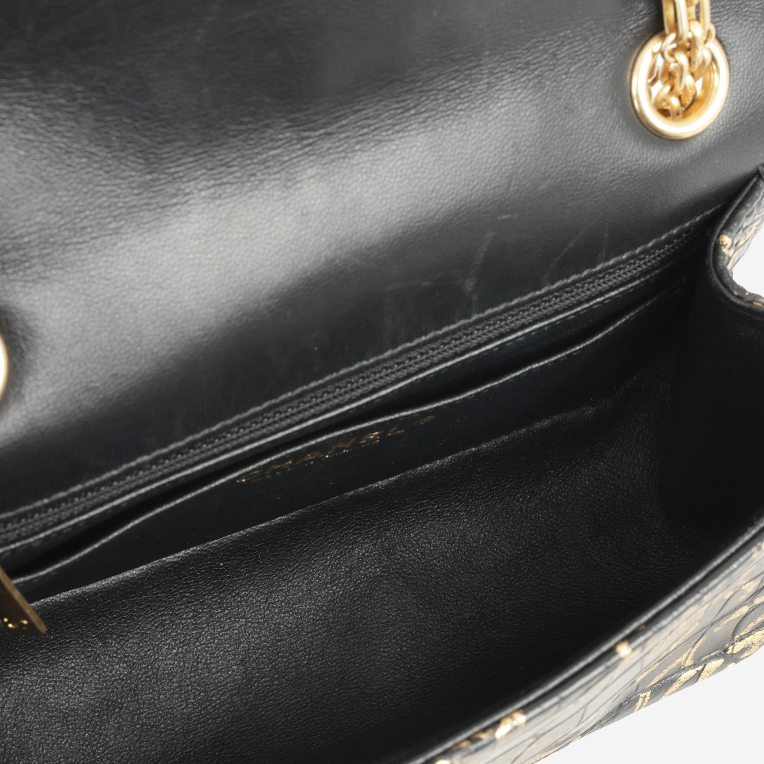 Chanel Mini 2.55 Reissue 224 - Graffiti Croc Embossed | Gold Hardware