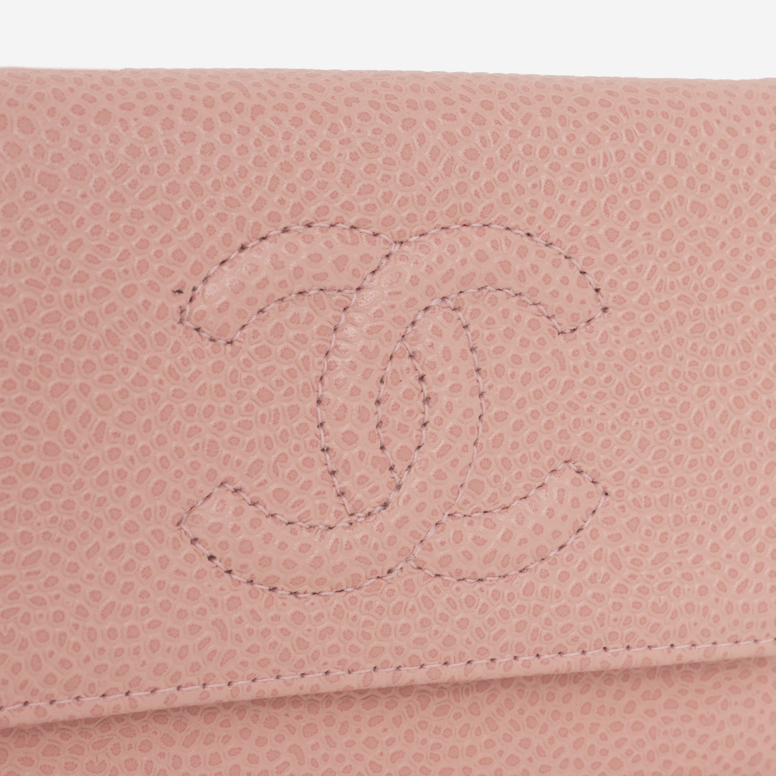 Chanel Vintage Timeless CC Key Holder - Pink Caviar | Champagne Gold Hardware