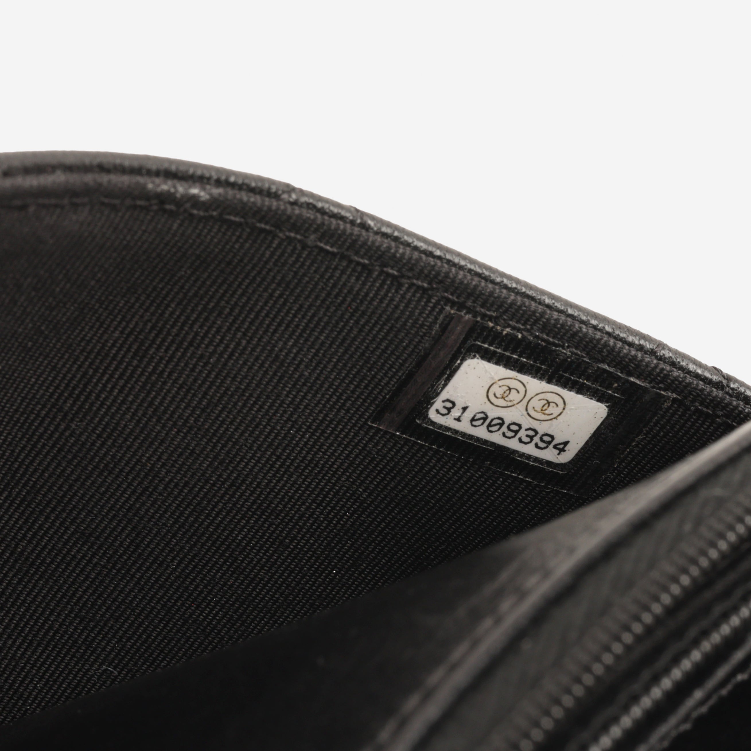 21c Chanel Seasonal Wallet On Chain - Black Lambskin |  Champagne Gold Hardware