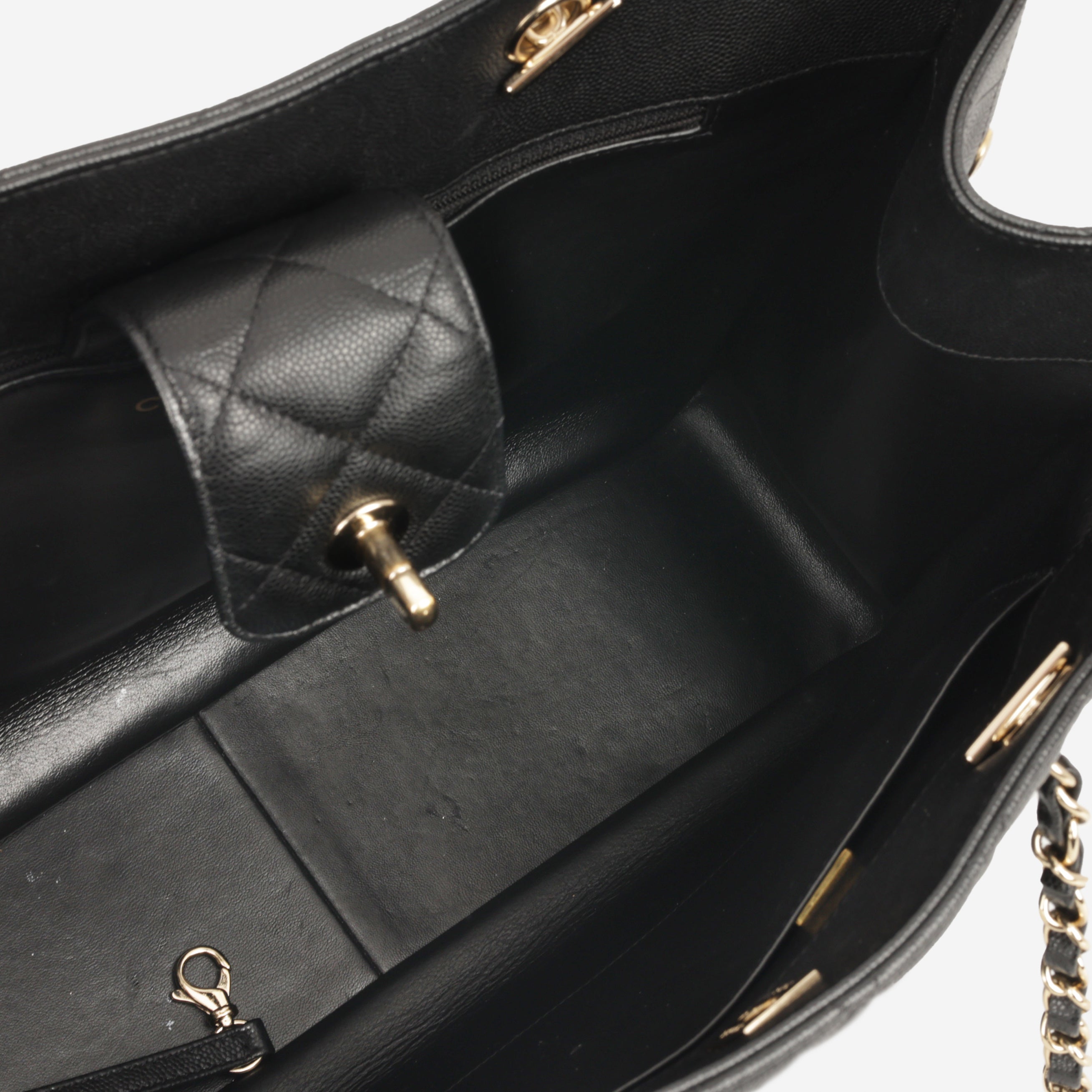 Chanel Timeless CC Shopping Tote - Black Caviar | Champagne Gold Hardware