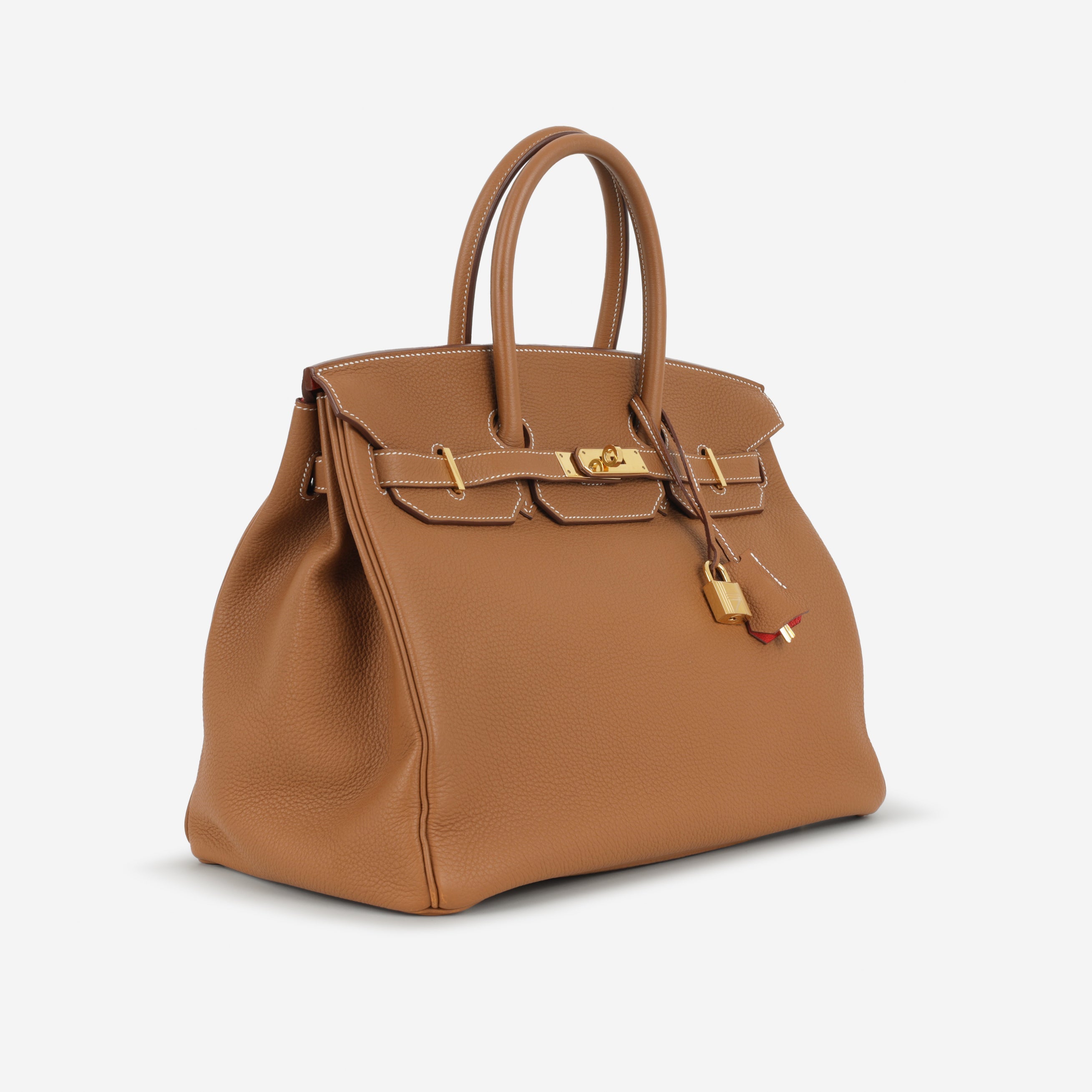 Hermès Verso Birkin 35 - Gold Togo / Geranium Interior | Gold Hardware
