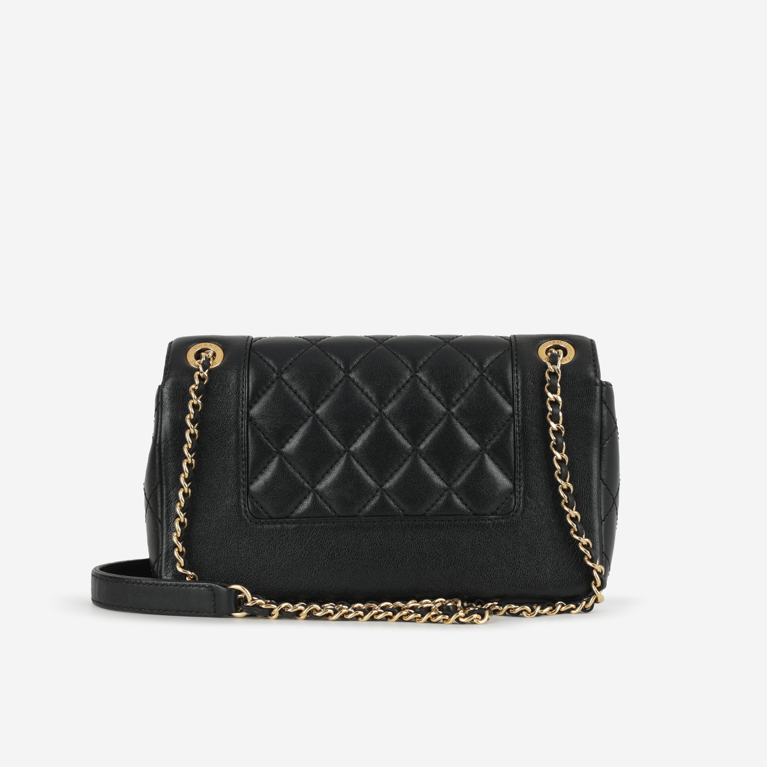 Chanel Small Mademoiselle Flap Bag - Black Calfskin | Gold Hardware