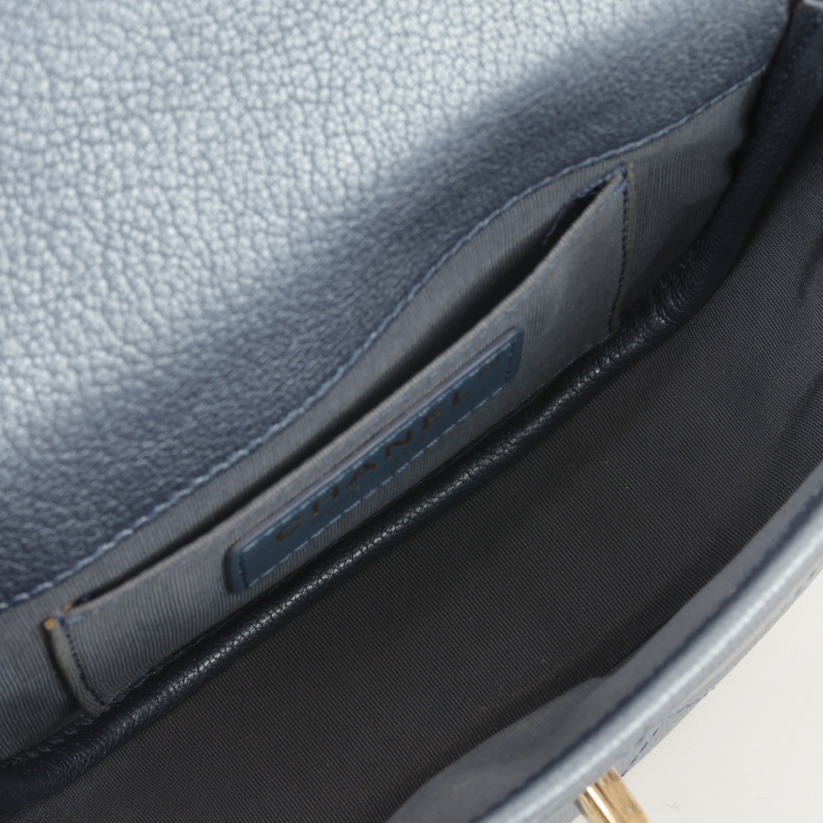Chanel Casual Trip Crossbody Flap Bag - Blue Metallic Calfskin | Champagne Gold Hardware