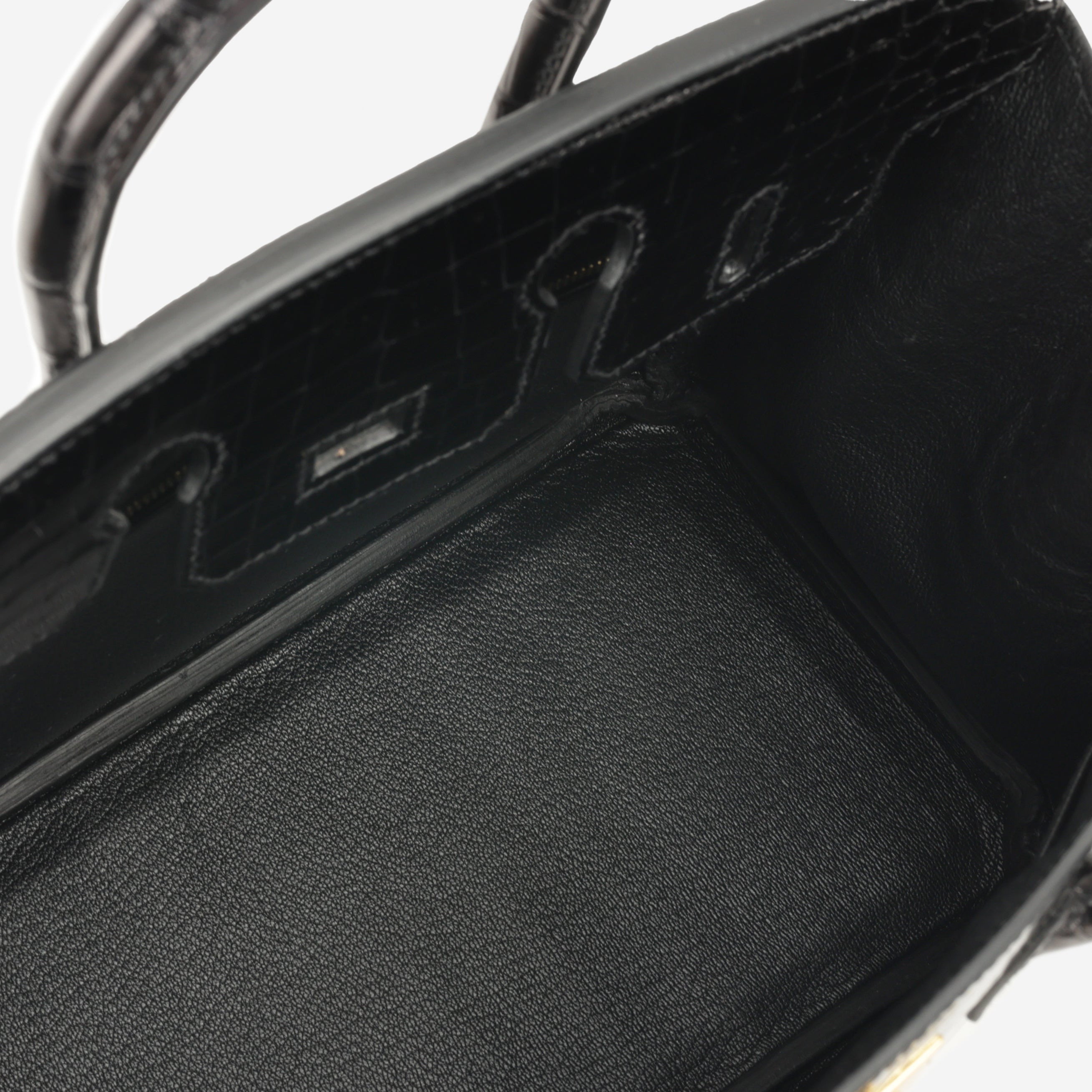 Hermès Birkin 25 - Black Crocodile Porosus | Gold Hardware