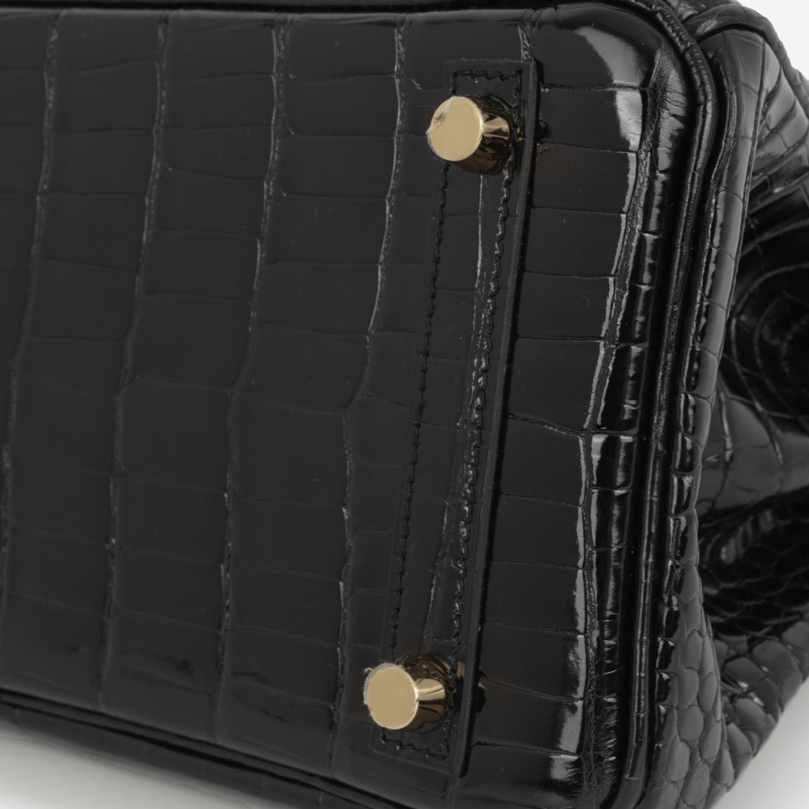 Hermès Birkin 25 - Black Crocodile Porosus | Gold Hardware