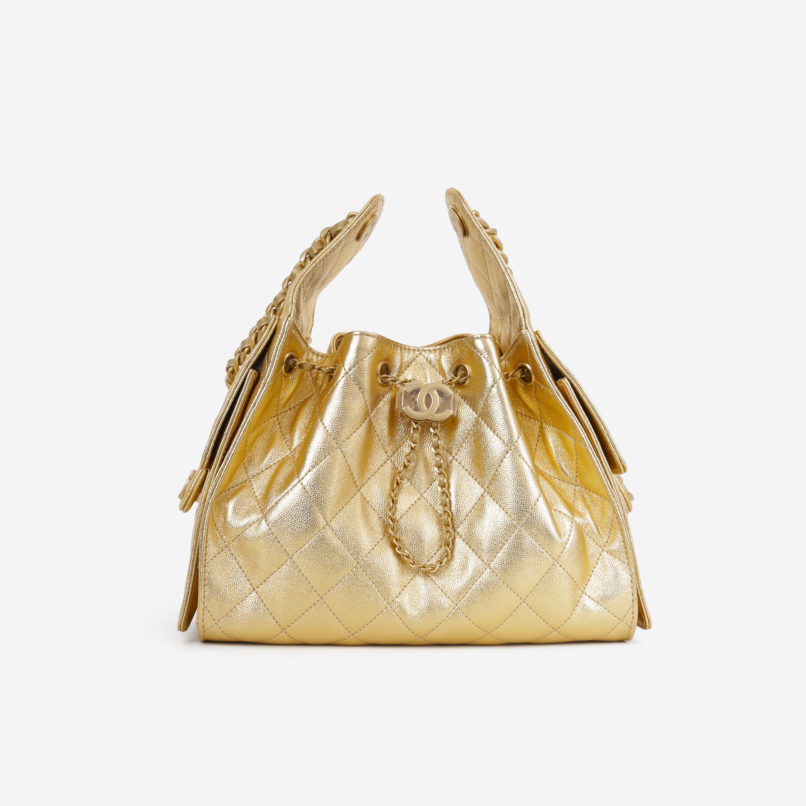 Chanel Small 25 Hobo - Gold Caviar | Gold Hardware