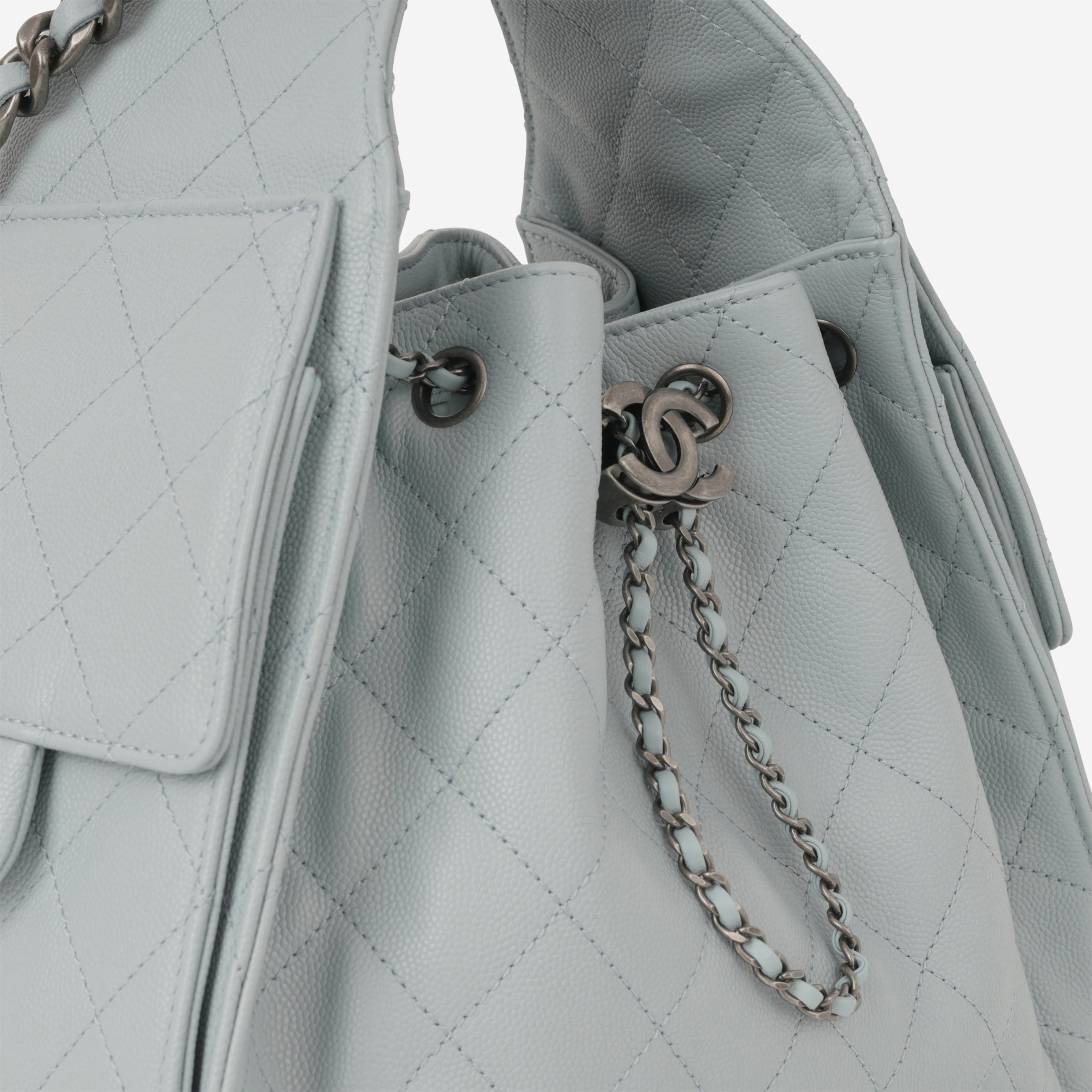 Chanel Small 25 Hobo - Blue Caviar | Ruthenium Hardware