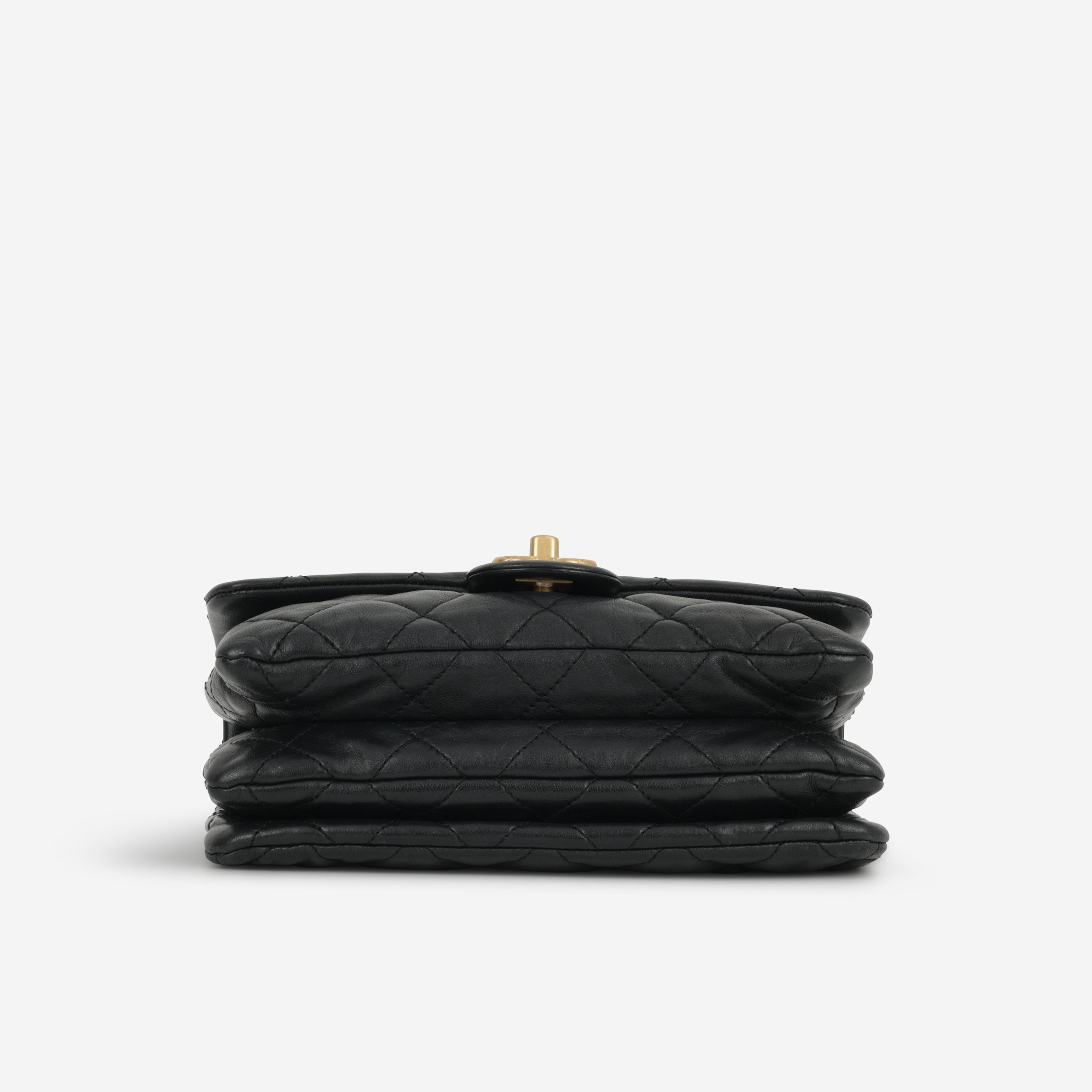 Chanel Small All Slide Adjustable Chain Flap - Black Lambskin | Gold Hardware