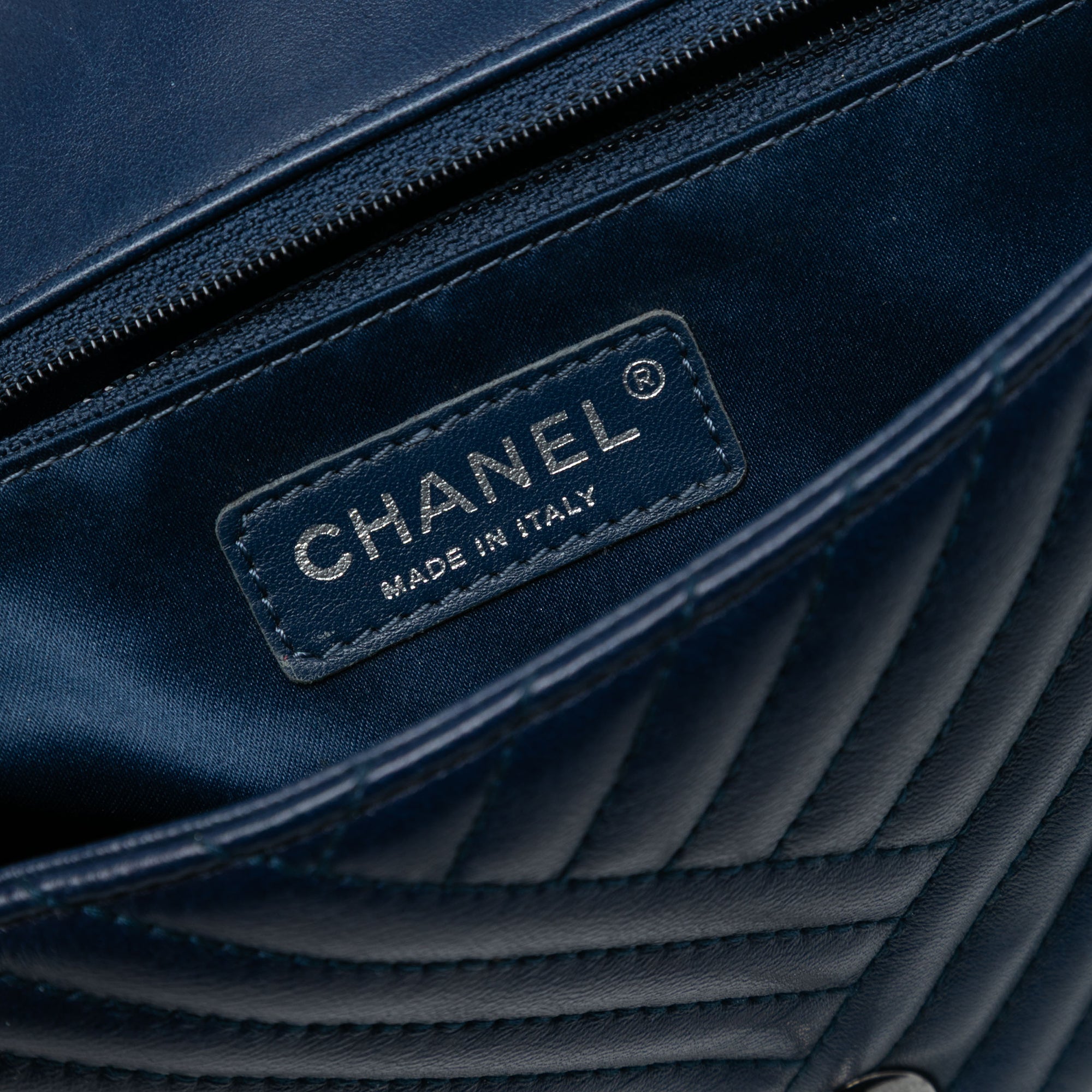 CC Crossing Flap Bag Chevron Lambskin Medium