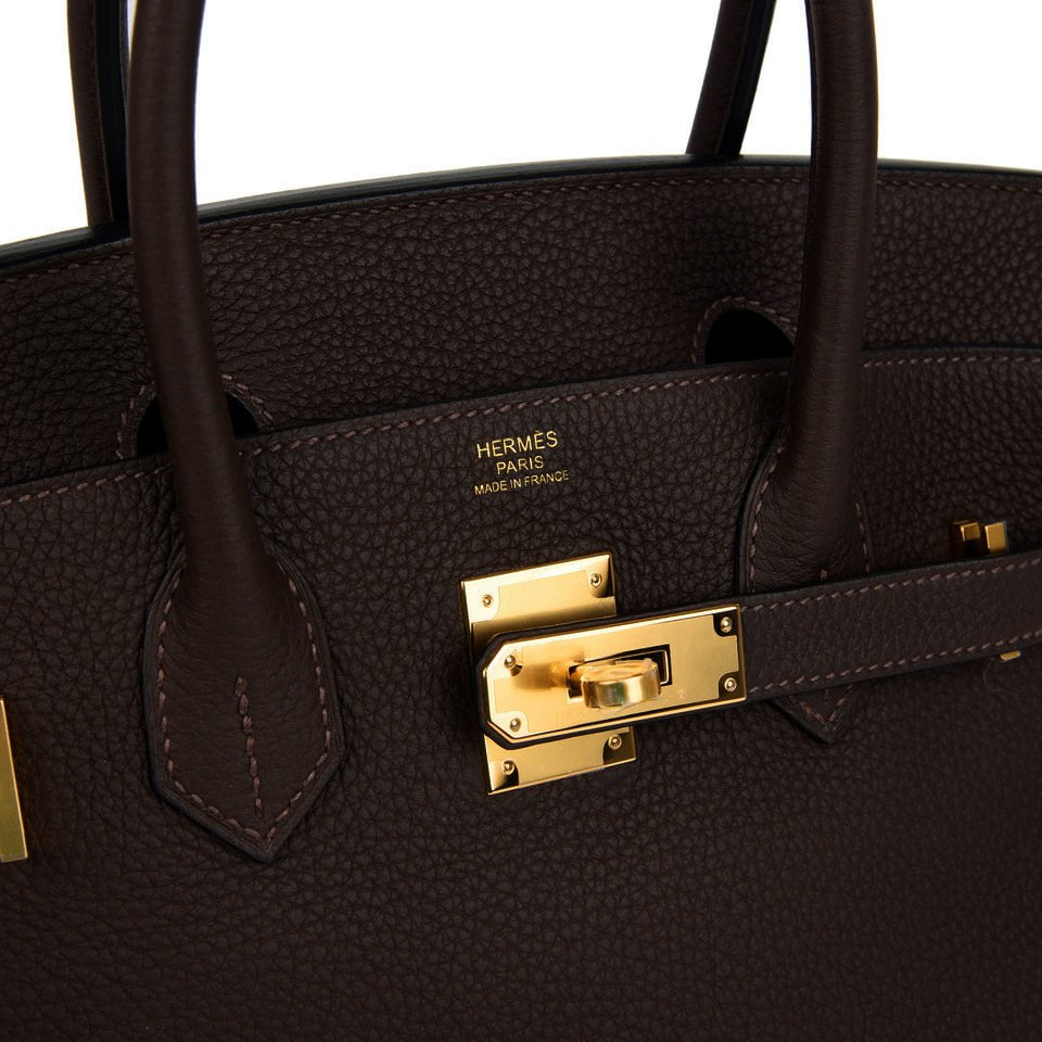 Hermes Birkin 30 Ebene Togo Gold Hardware