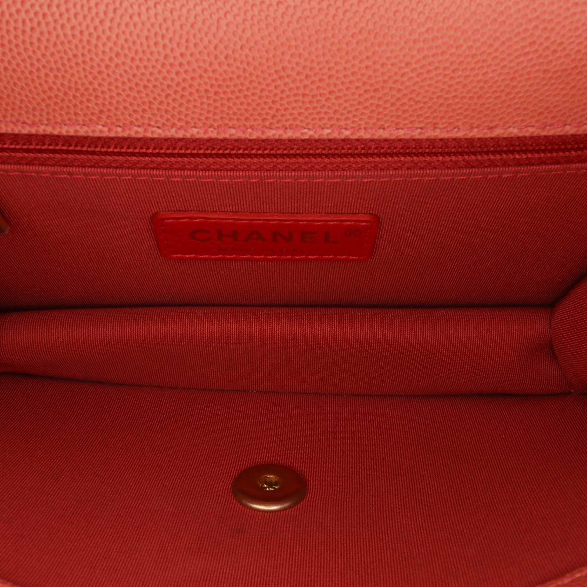Sunset On The Sea Flap Bag Quilted Caviar Small