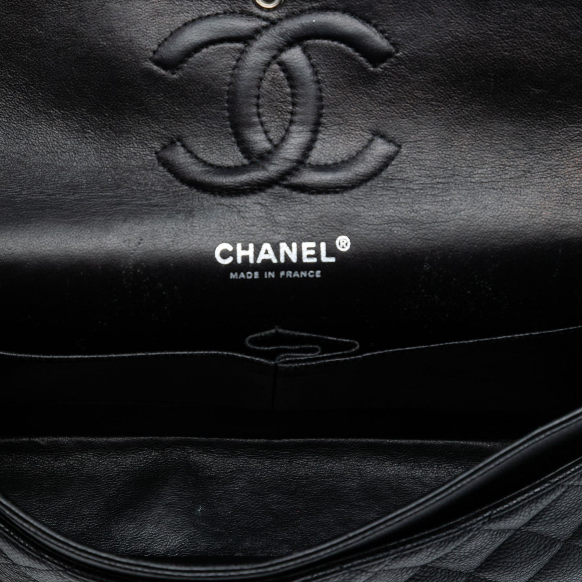 Classic Double Flap Bag Quilted Caviar Medium