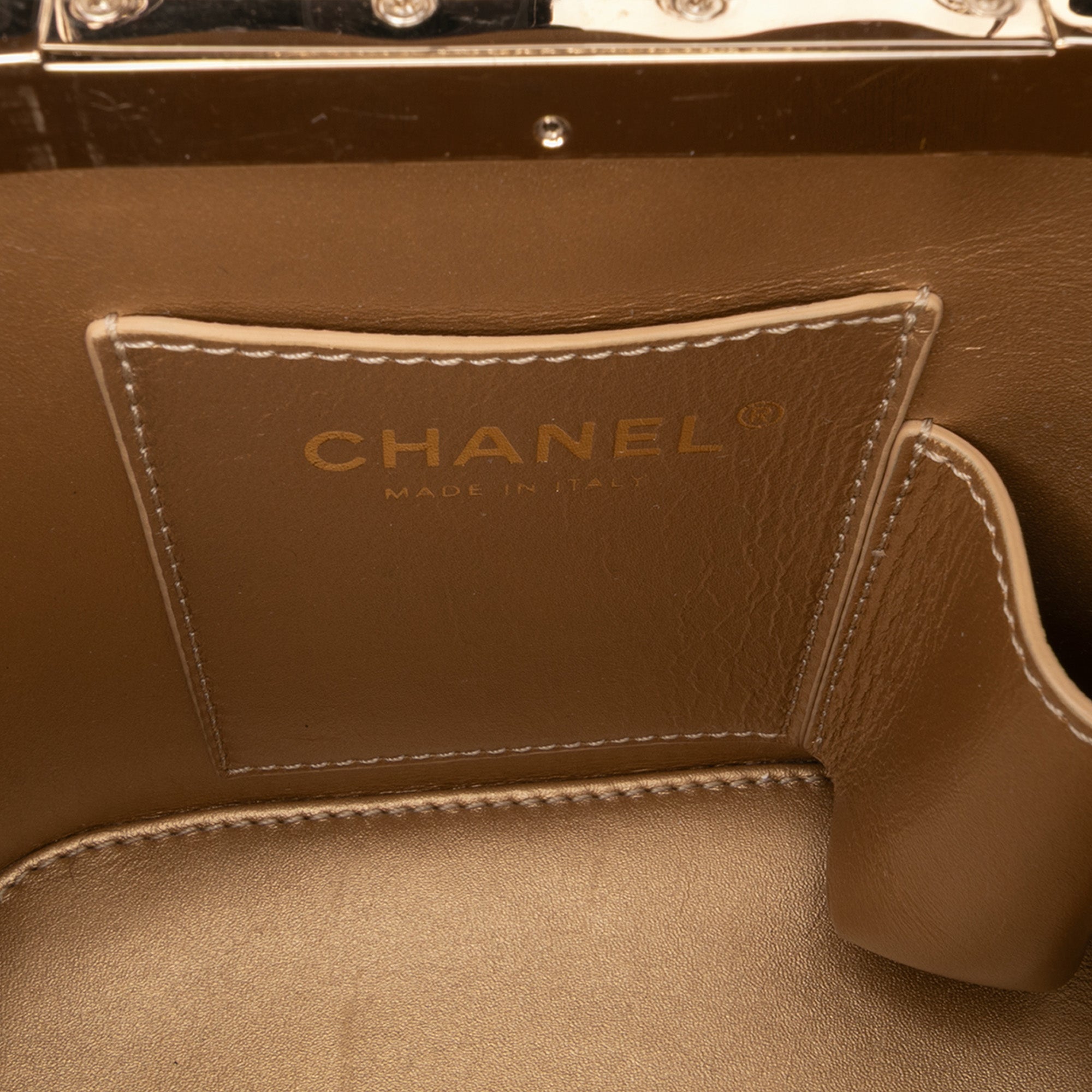 Vintage CC Chain Flap Bag Quilted Patent Small