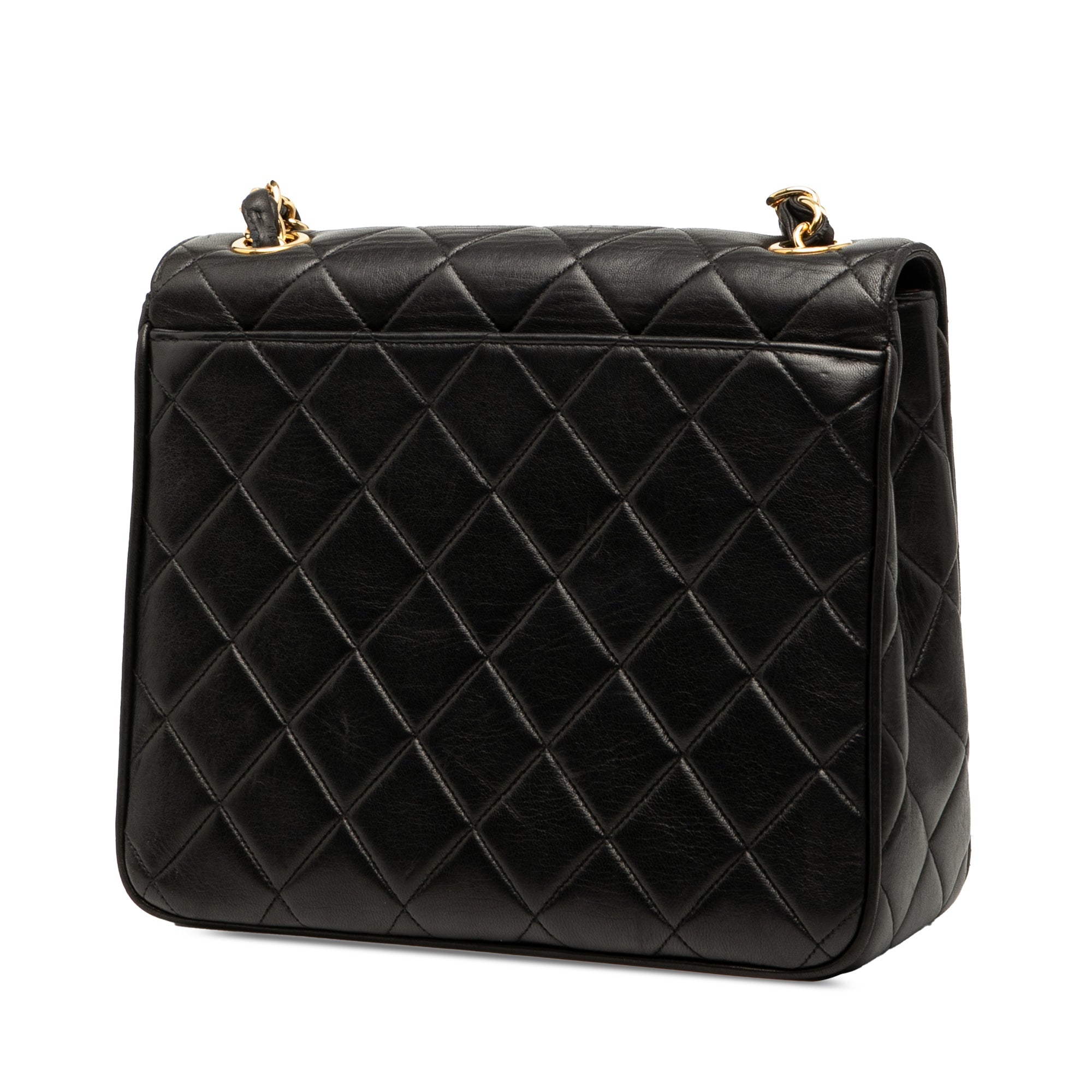 Vintage Square CC Flap Bag Quilted Lambskin Medium
