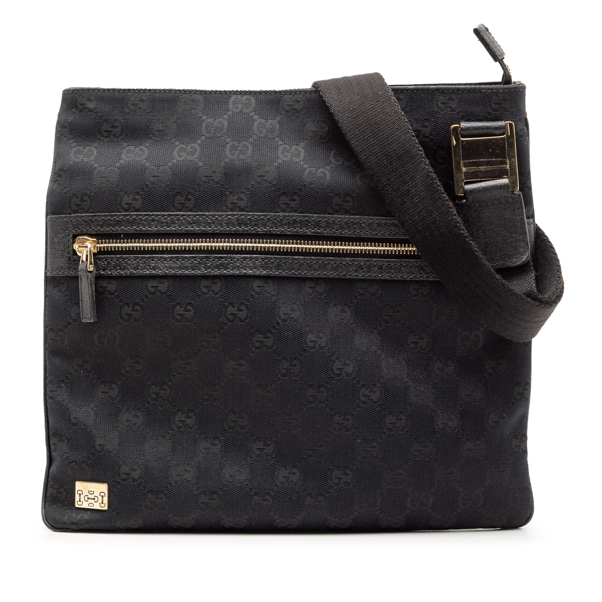 Flat Messenger Bag GG Canvas Medium
