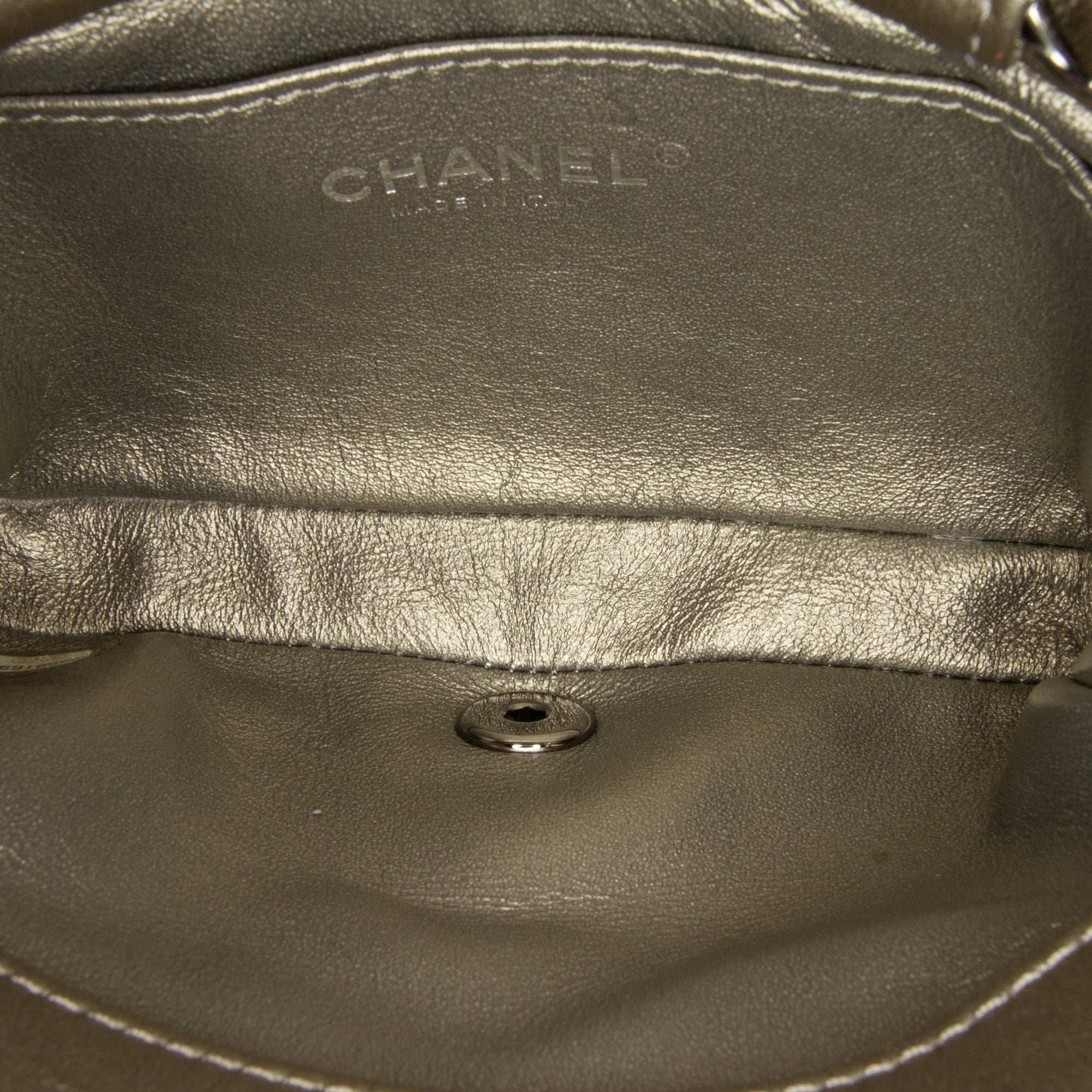 Envelope Square Chain Flap Bag Chevron Embellished Calfskin Mini