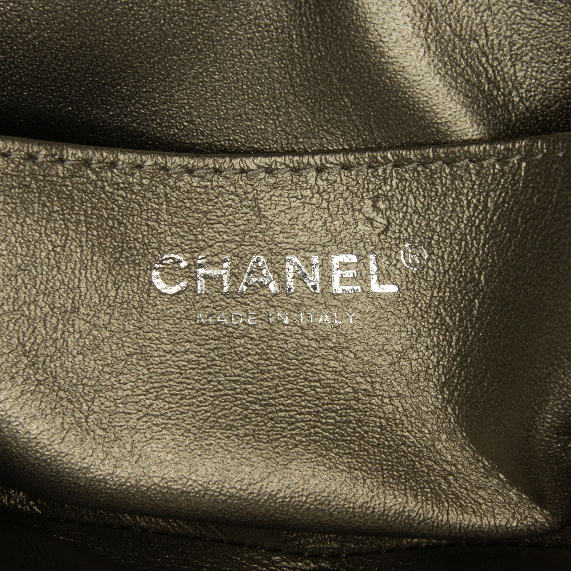 Envelope Square Chain Flap Bag Chevron Embellished Calfskin Mini