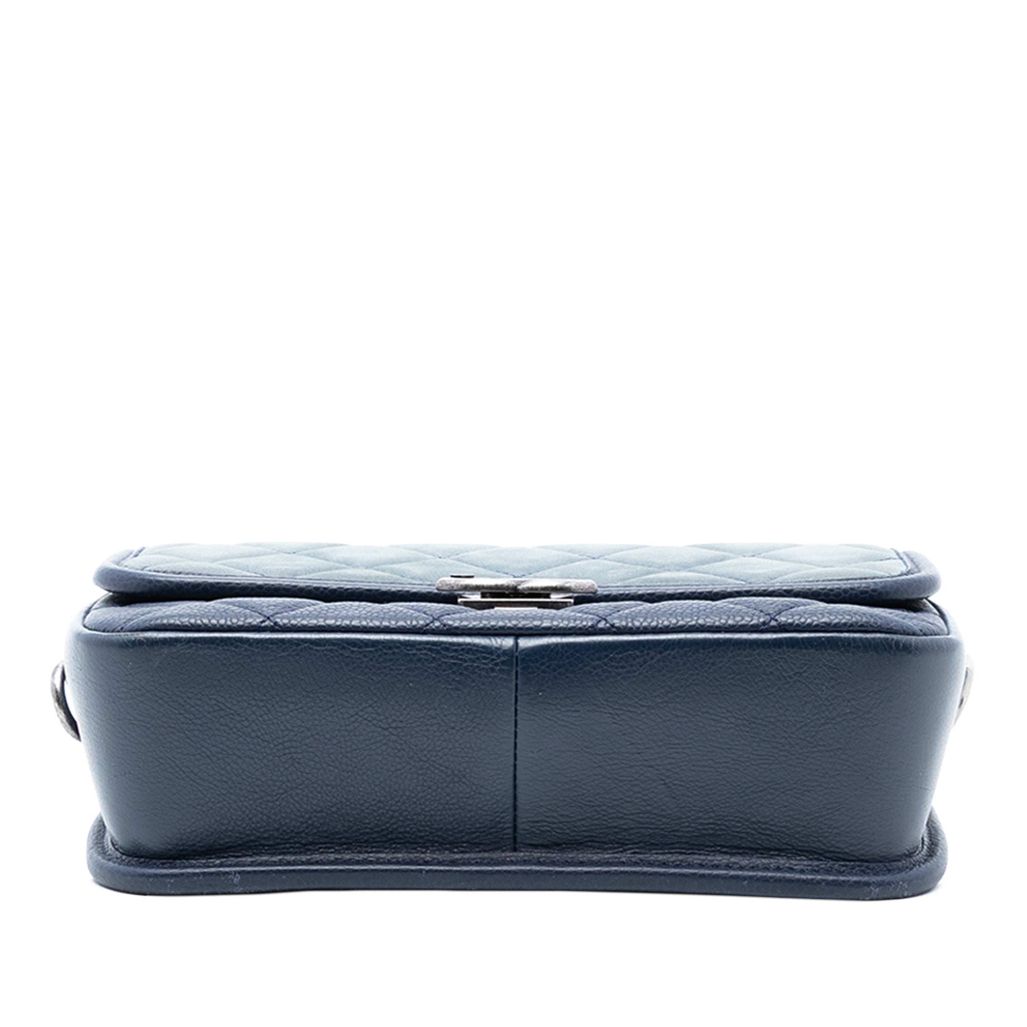 Daily Carry Messenger Bag Quilted Iridescent Calfskin and Caviar Medium