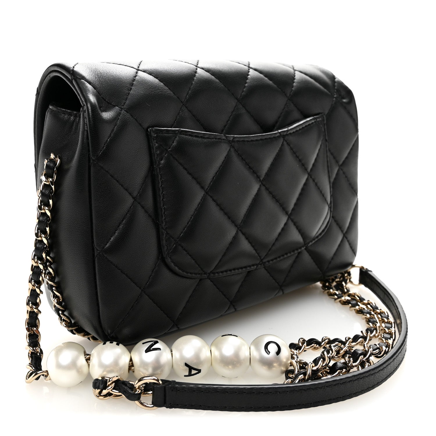 Lambskin Quilted Small My Precious Flap Black