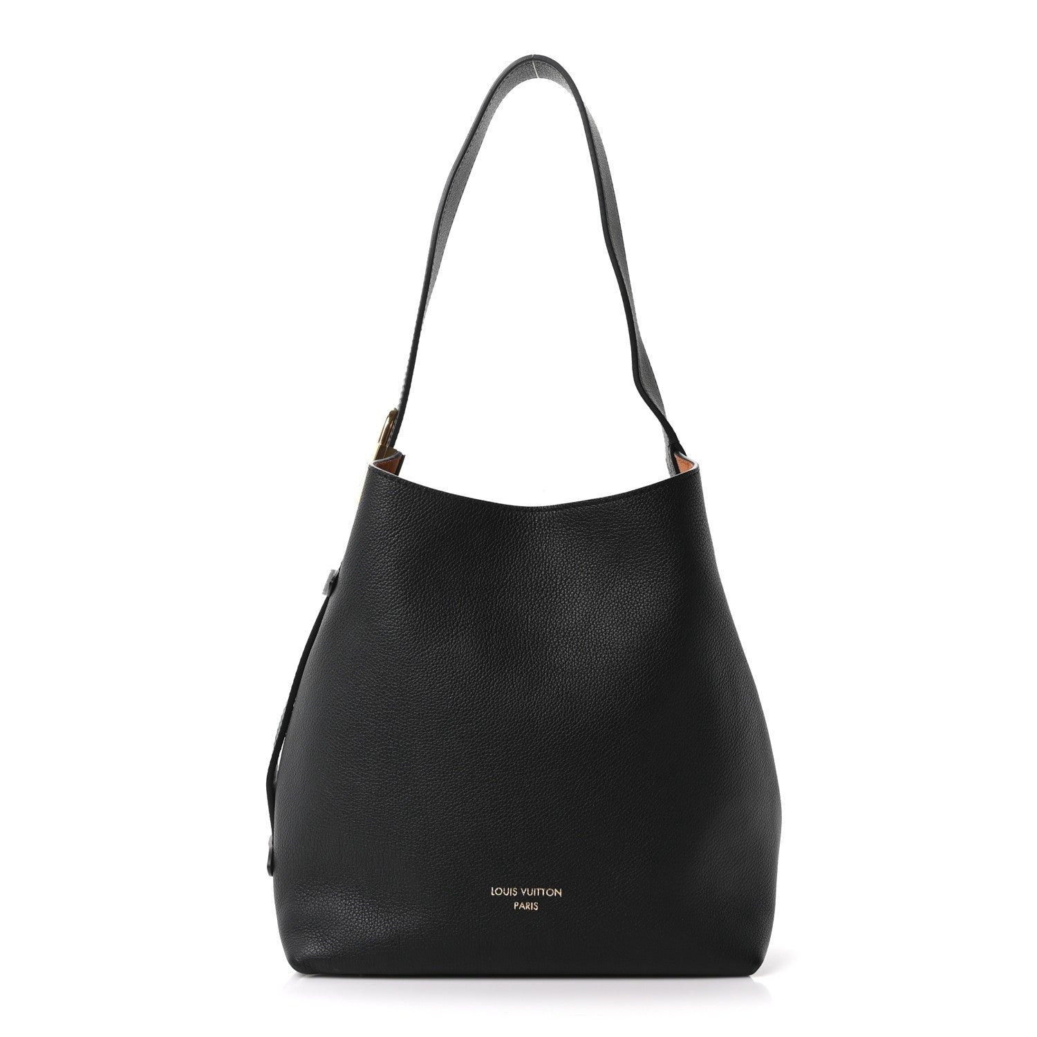 Grained Calfskin Low Key Hobo PM Black
