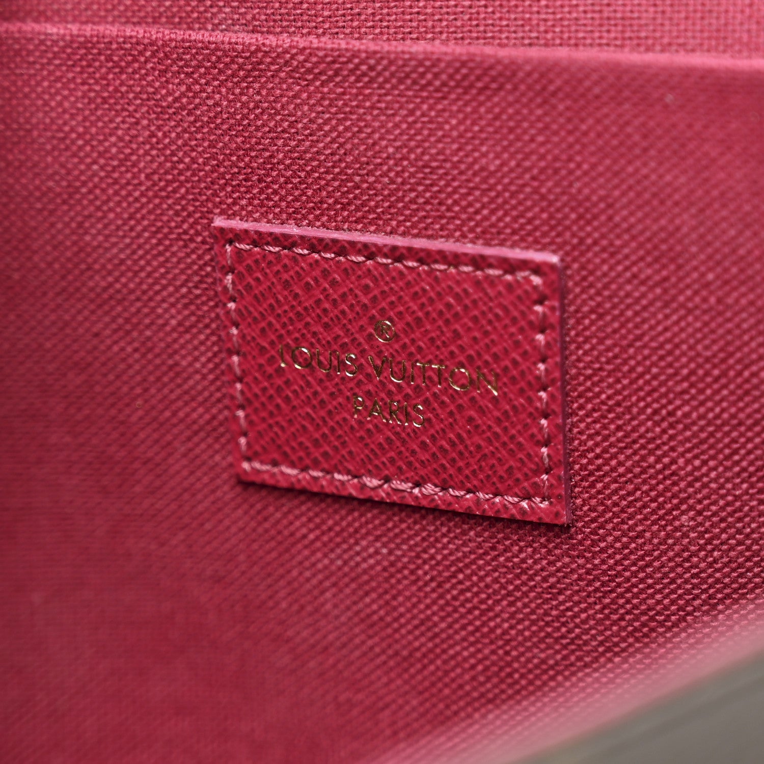 Monogram Pochette Felicie Chain Wallet Fuchsia