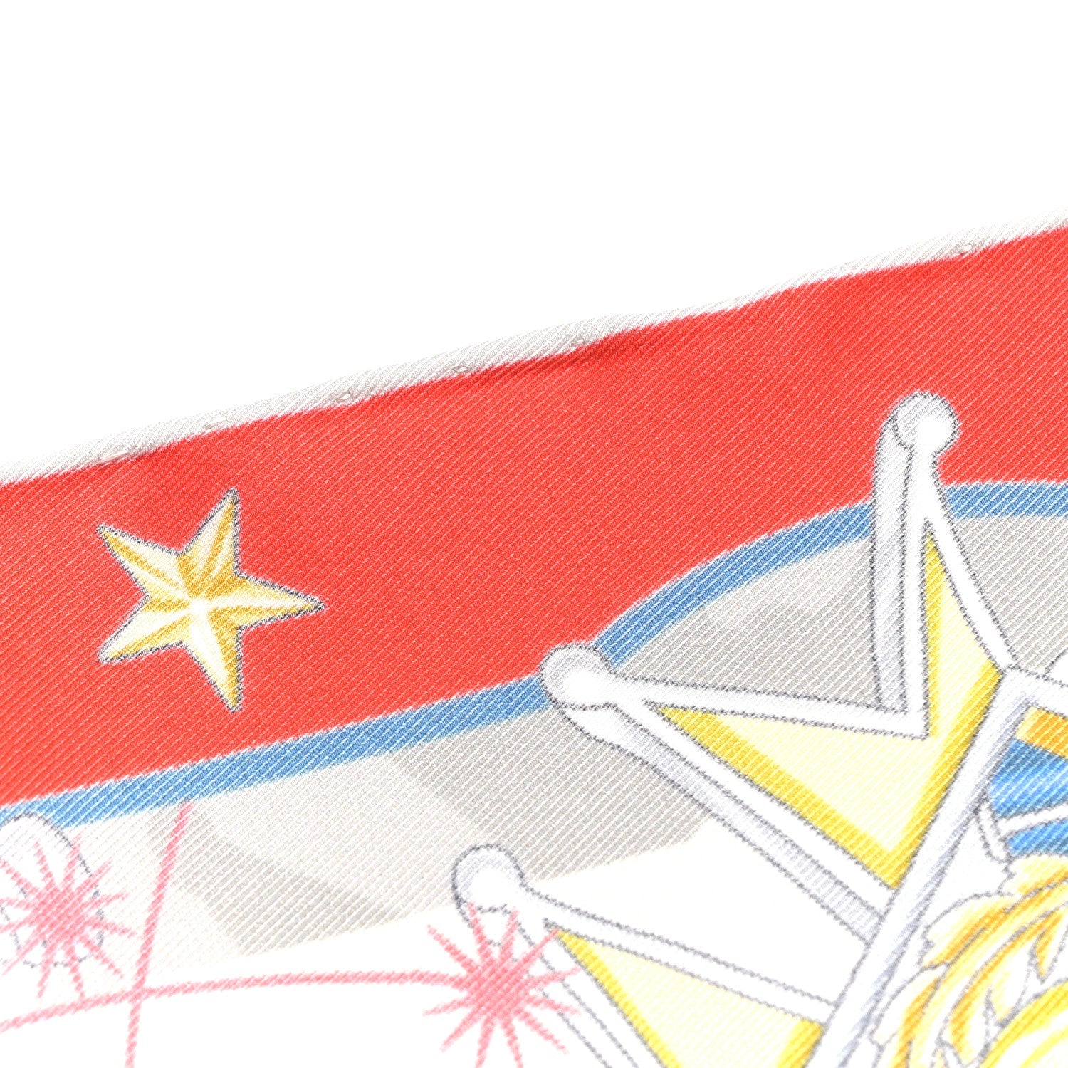 Silk Chorus Stellarum Scarf 70 Rouge White Multicolor