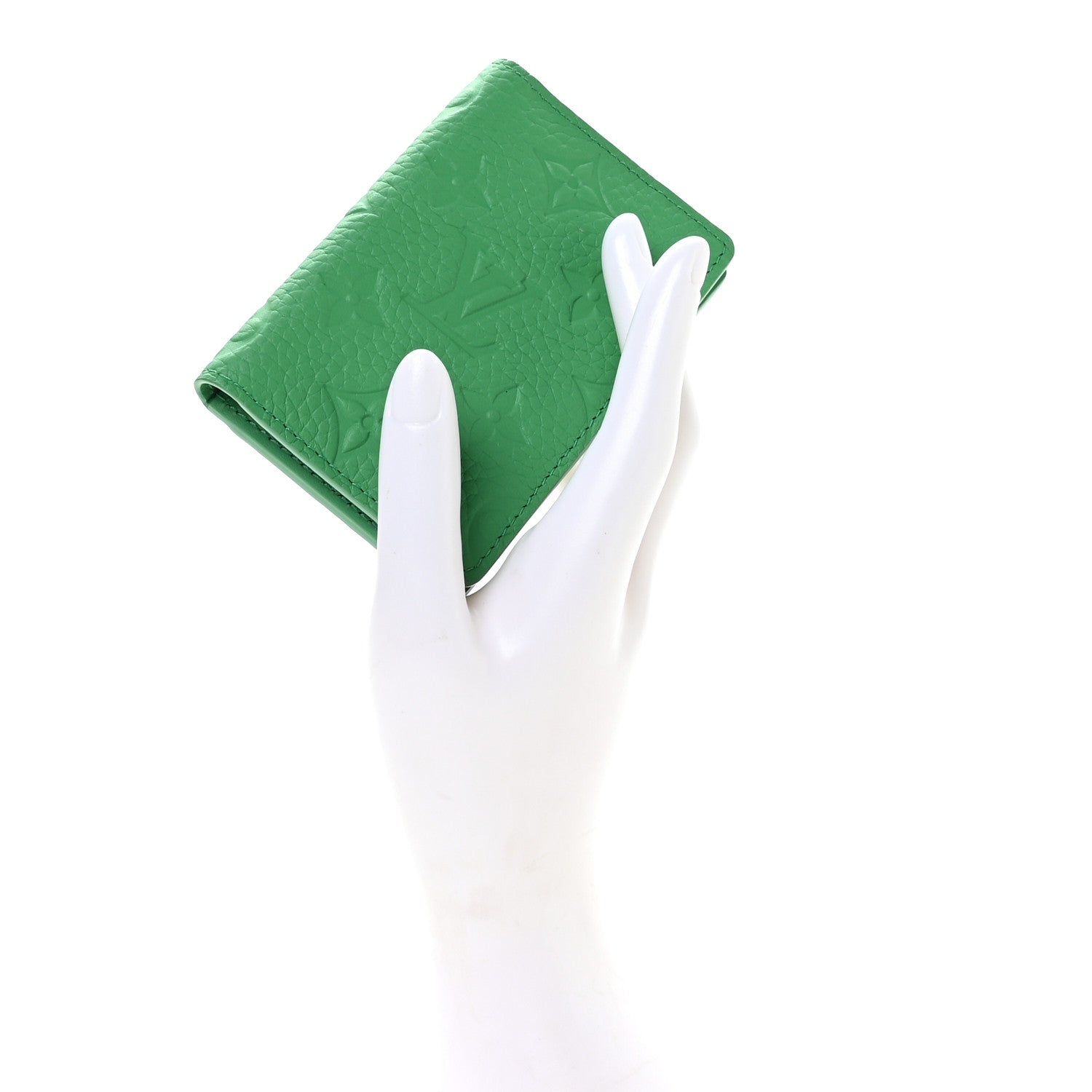 Taurillon Monogram Pocket Organizer Bamboo Green