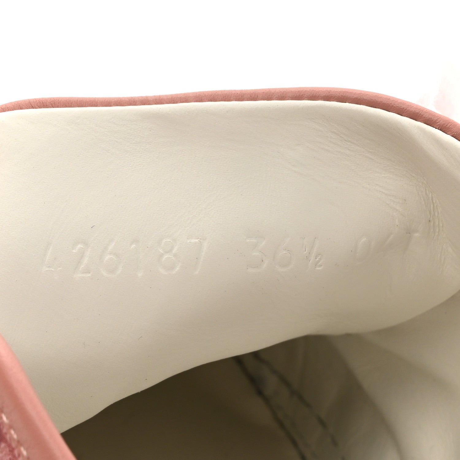 GG Monogram Calfskin Womens Low Top Sneakers 36.5 Pink Soft Pink
