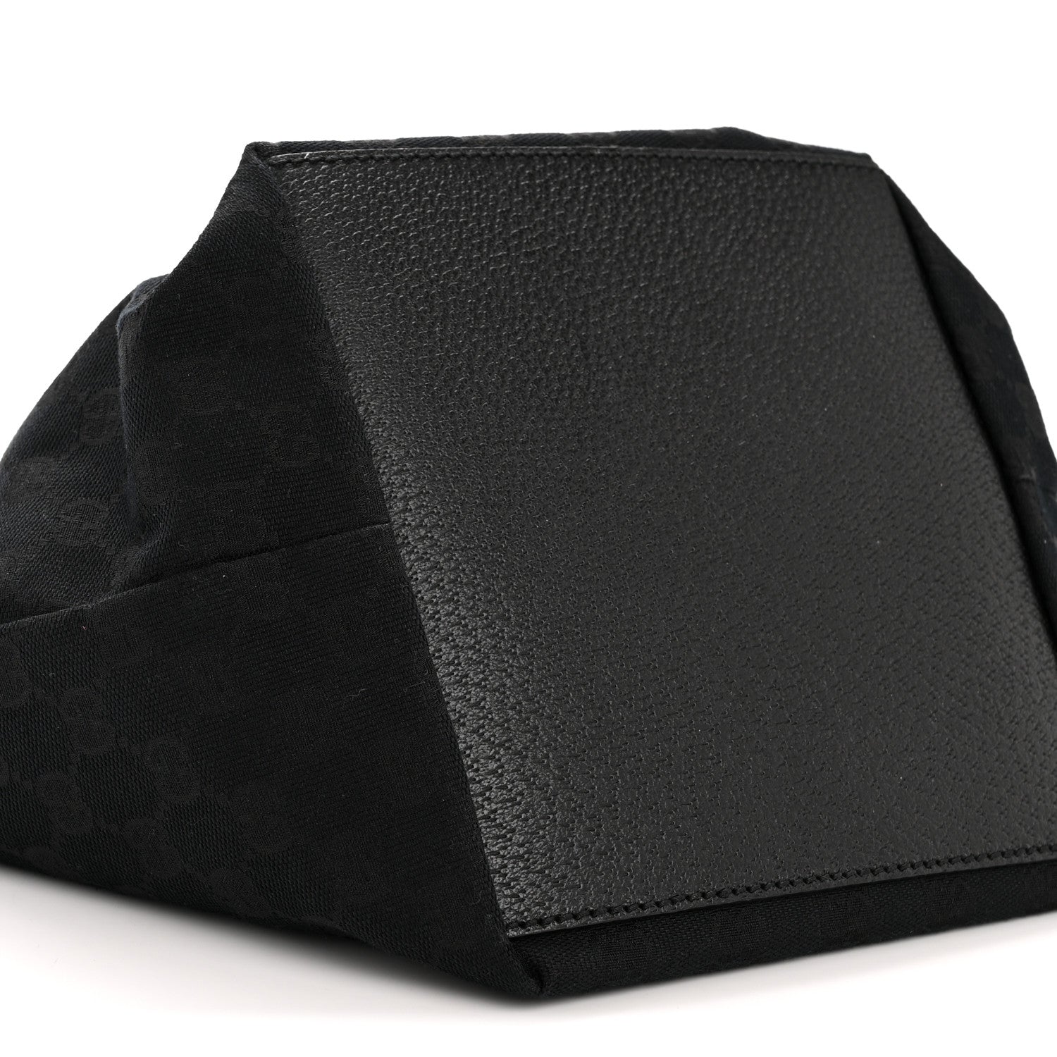 GG Monogram Small Web Handle Bucket Tote Black
