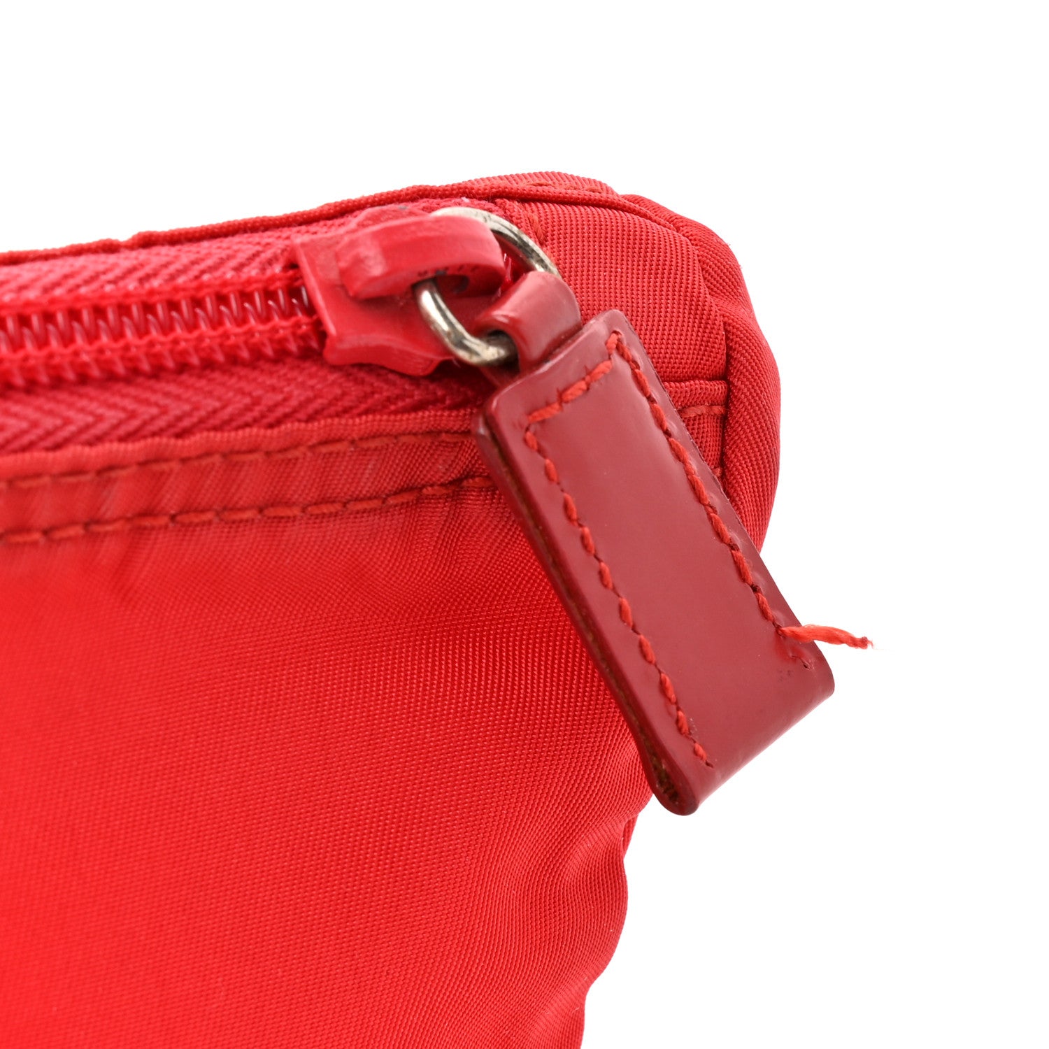 Tessuto Nylon Vela Cosmetic Pouch Rosso