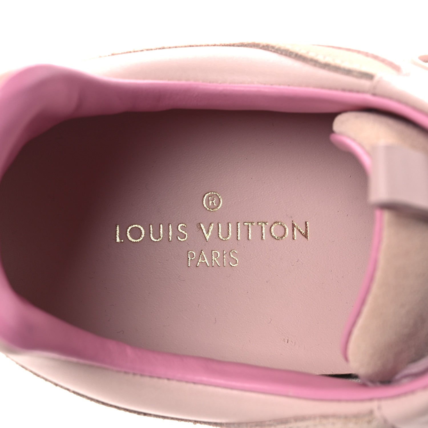 Suede Calfskin Run Away Sneakers 37.5 Pink