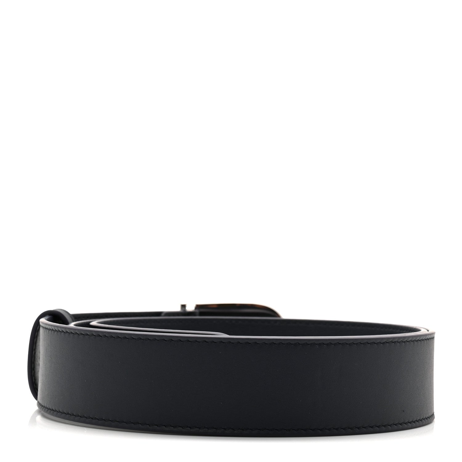 Moon Calfskin Round Plaque 35mm 100 40 Navy