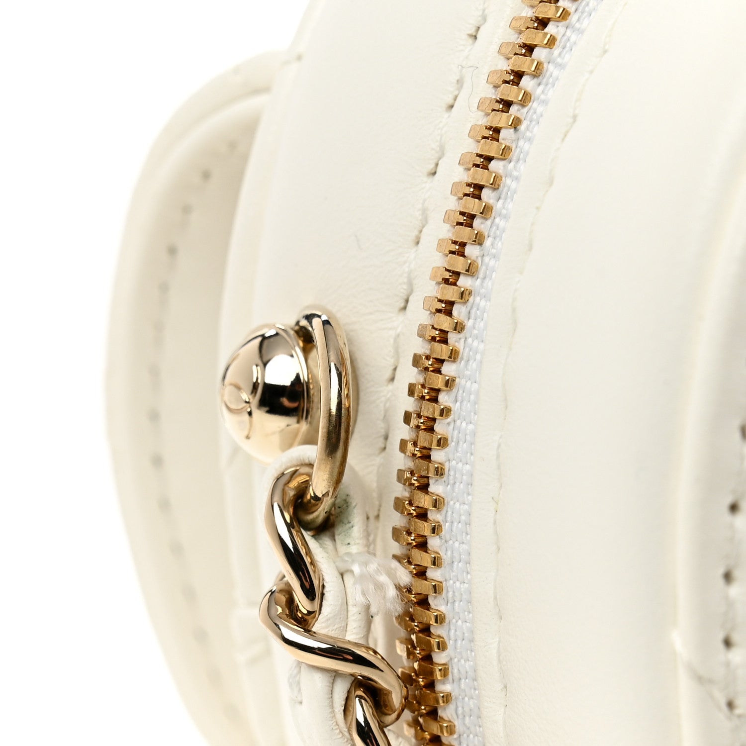 Lambskin Quilted CC In Love Heart Bag White