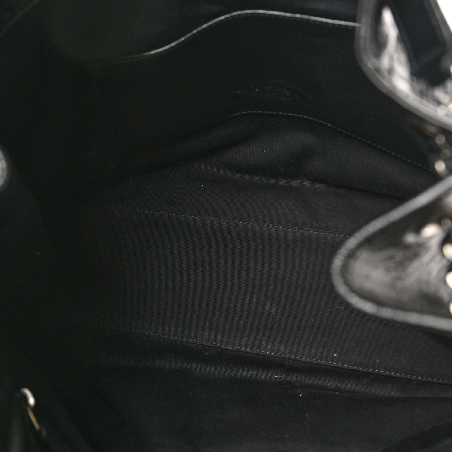 Crinkled Calfskin Matelasse Monogram Large Niki Shopper Tote Black
