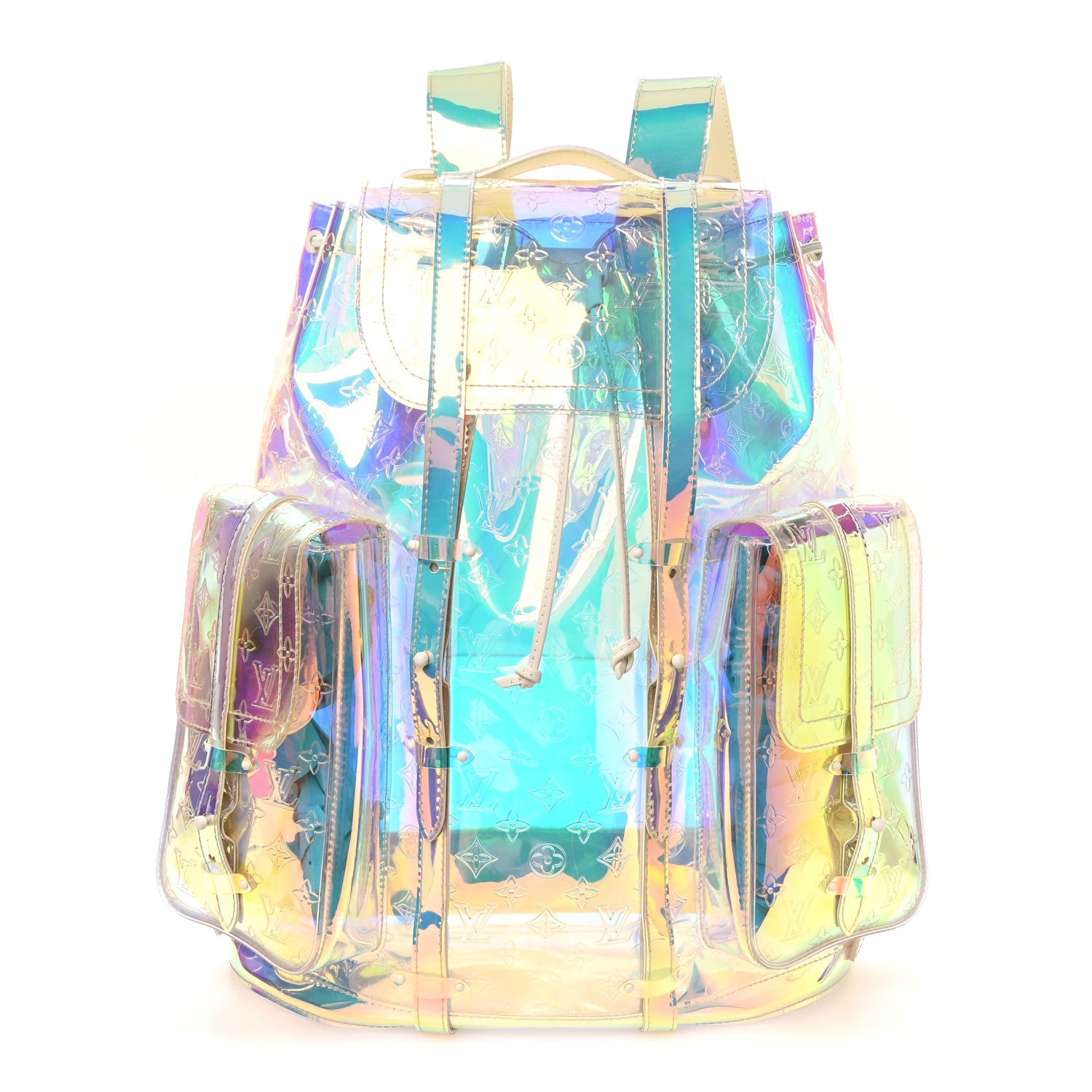 PVC Monogram Christopher Backpack GM Iridescent Prism