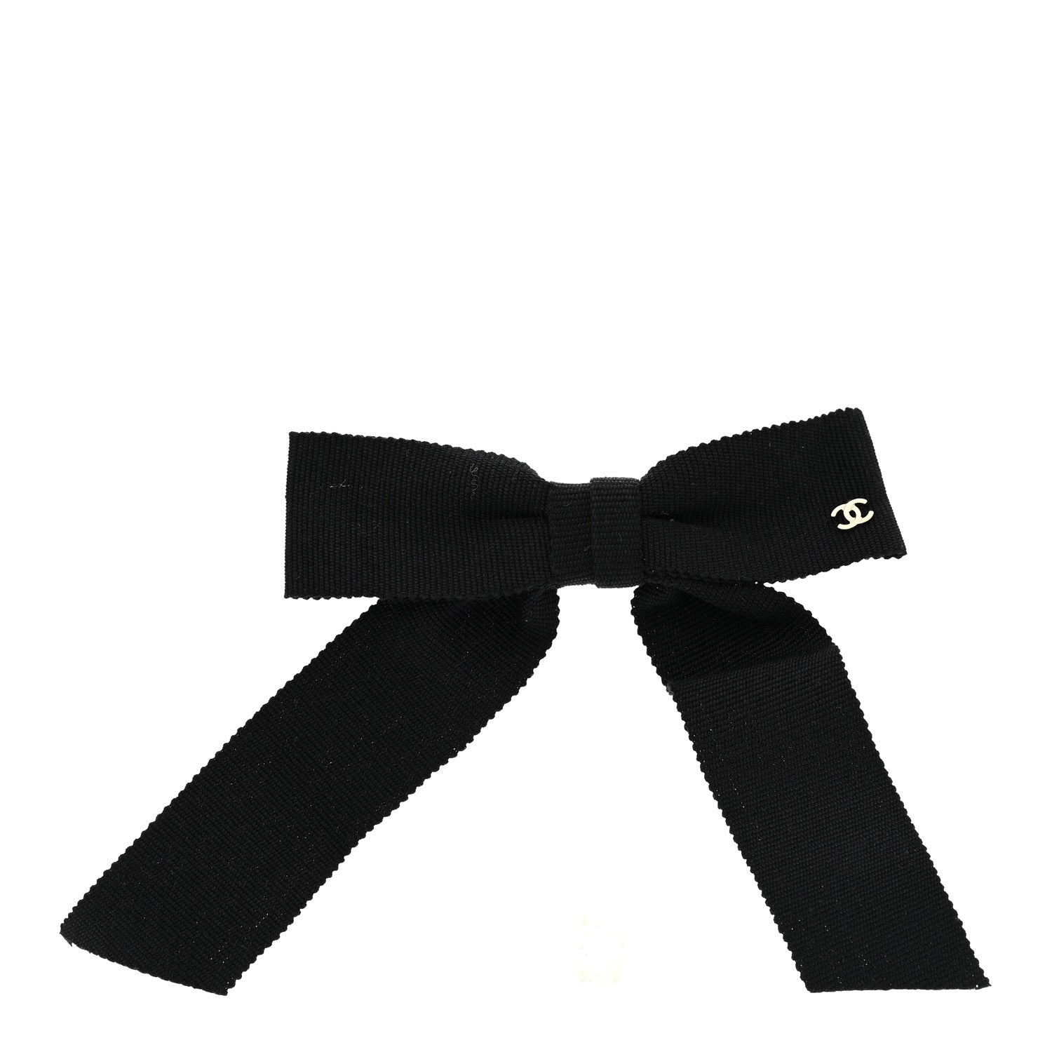Grosgrain Bow CC Hair Clip Black